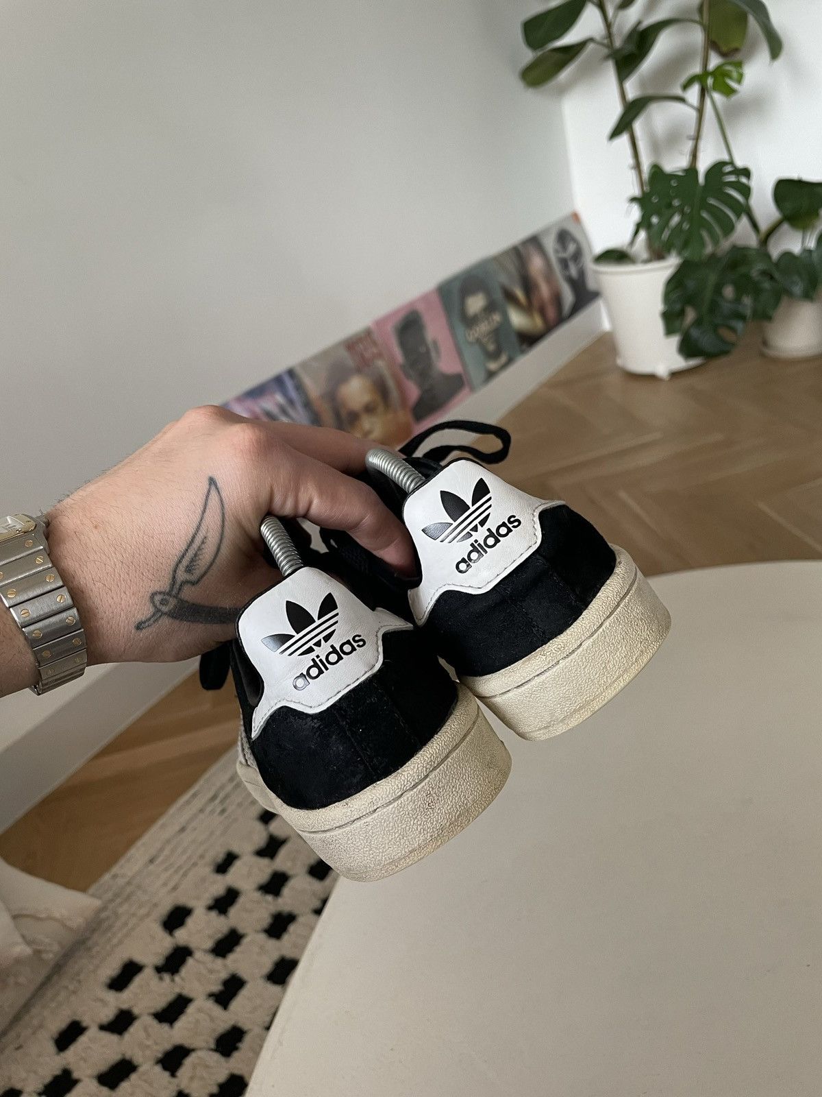 Adidas Adidas Campus Hype Low Sneakers Suede Black White Streetwear Size US 6.5 / IT 36.5 - 5 Thumbnail