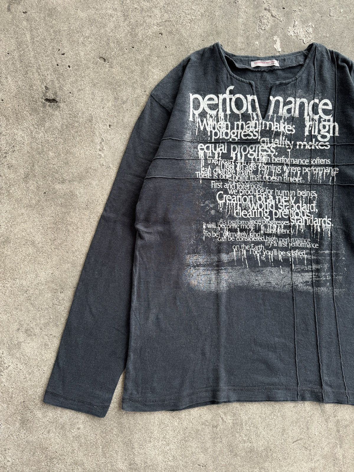If Six Was Nine Dangerous Warning Seditionaries Poem Cyber Gothic Punk LS Size US L / EU 52-54 / 3 - 2 Thumbnail