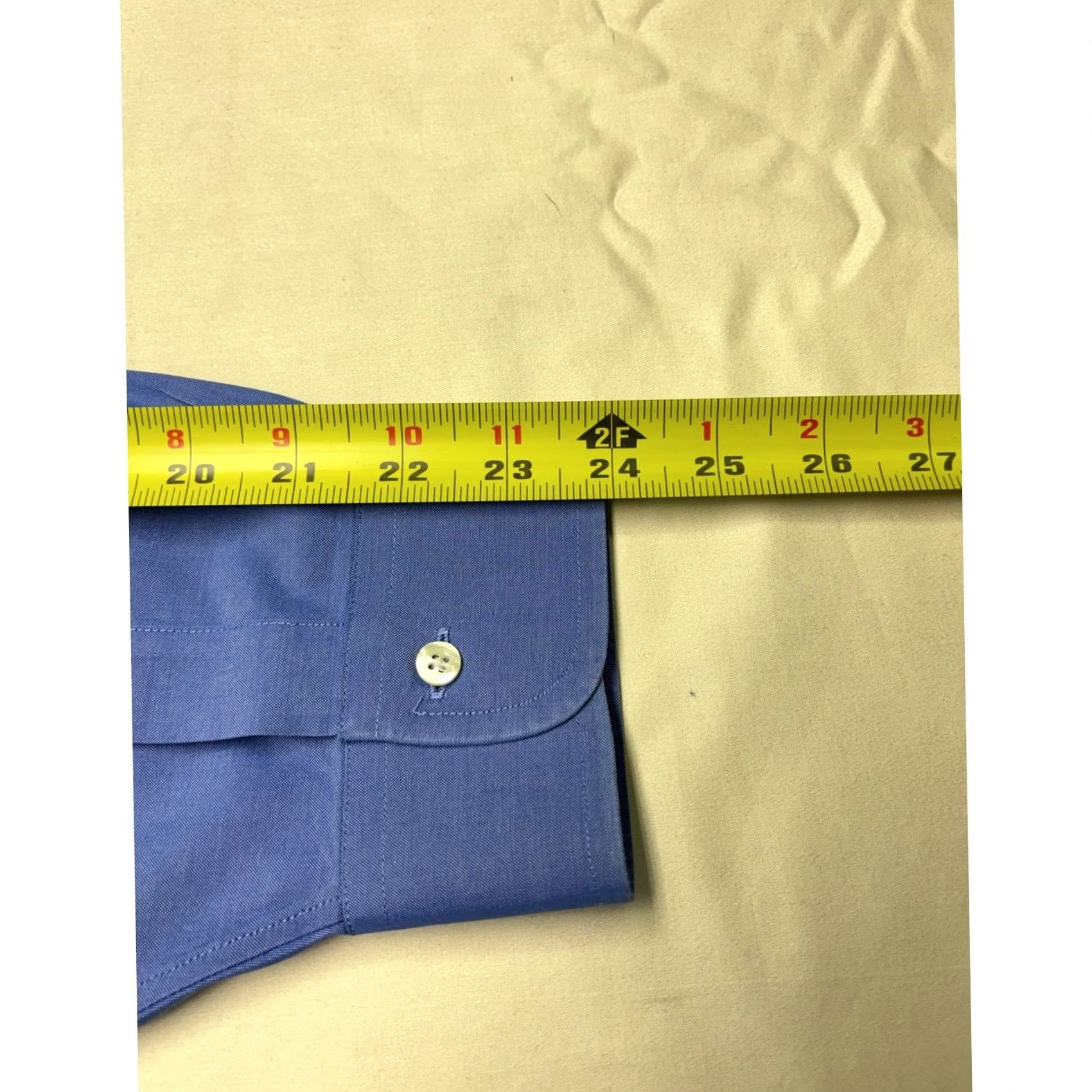 Brooks Brothers Brooks Brothers Madison Dress Shirt Mens 17.5-34 Blue Non-Iron Supima Cotton Size 48R - 8 Thumbnail