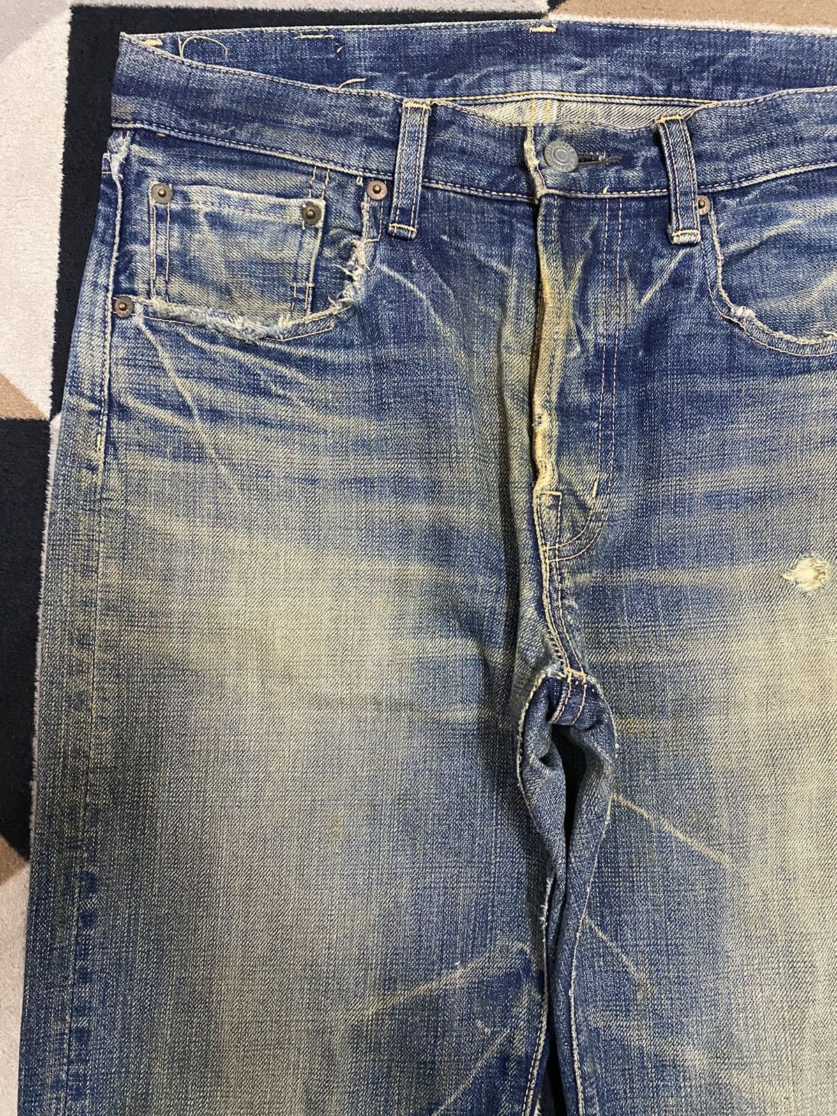 Spellbound Japanese Brand SpellBound Mud Wash Distressed Loose Jeans Size US 31 - 5 Thumbnail