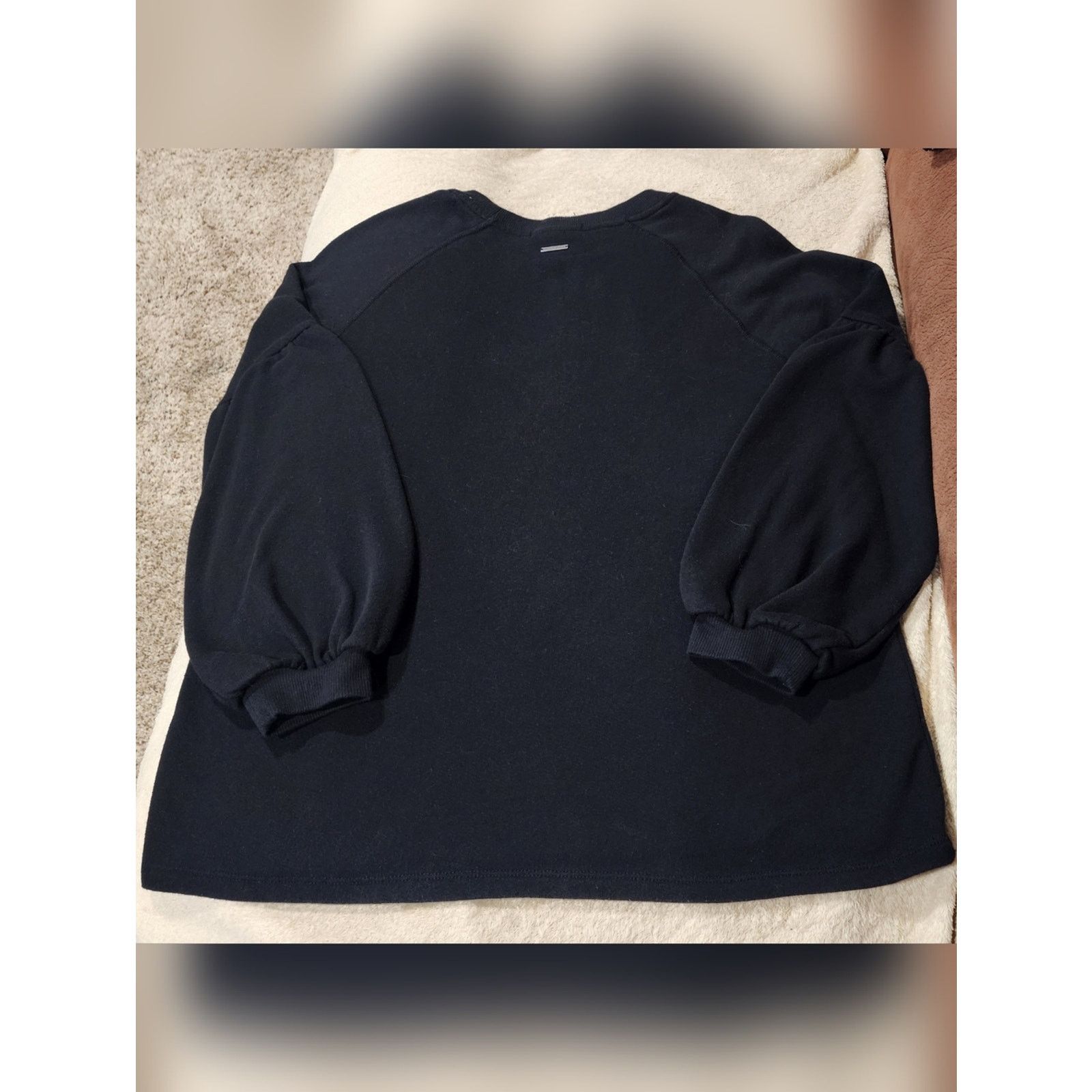 Billabong Billabong Black Crewneck Balloon-Sleeve Sweater Women's Med Size M / US 6-8 / IT 42-44 - 5 Thumbnail