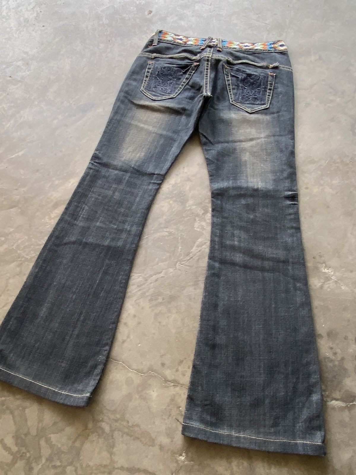 Hysteric Glamour × Japanese Brand Flare Jeans Maxia Embroidered Navajo Design Size 30" / US 8 / IT 44 - 12 Thumbnail