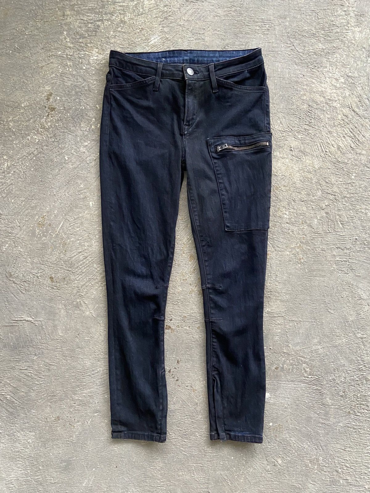 Helmut Lang ❤️‍🔥RARE❤️‍🔥 FW14 Helmut Lang - Biker Cargo Skinny Jeans Pants Size 26" / US 2 / IT 38 - 1 Thumbnail