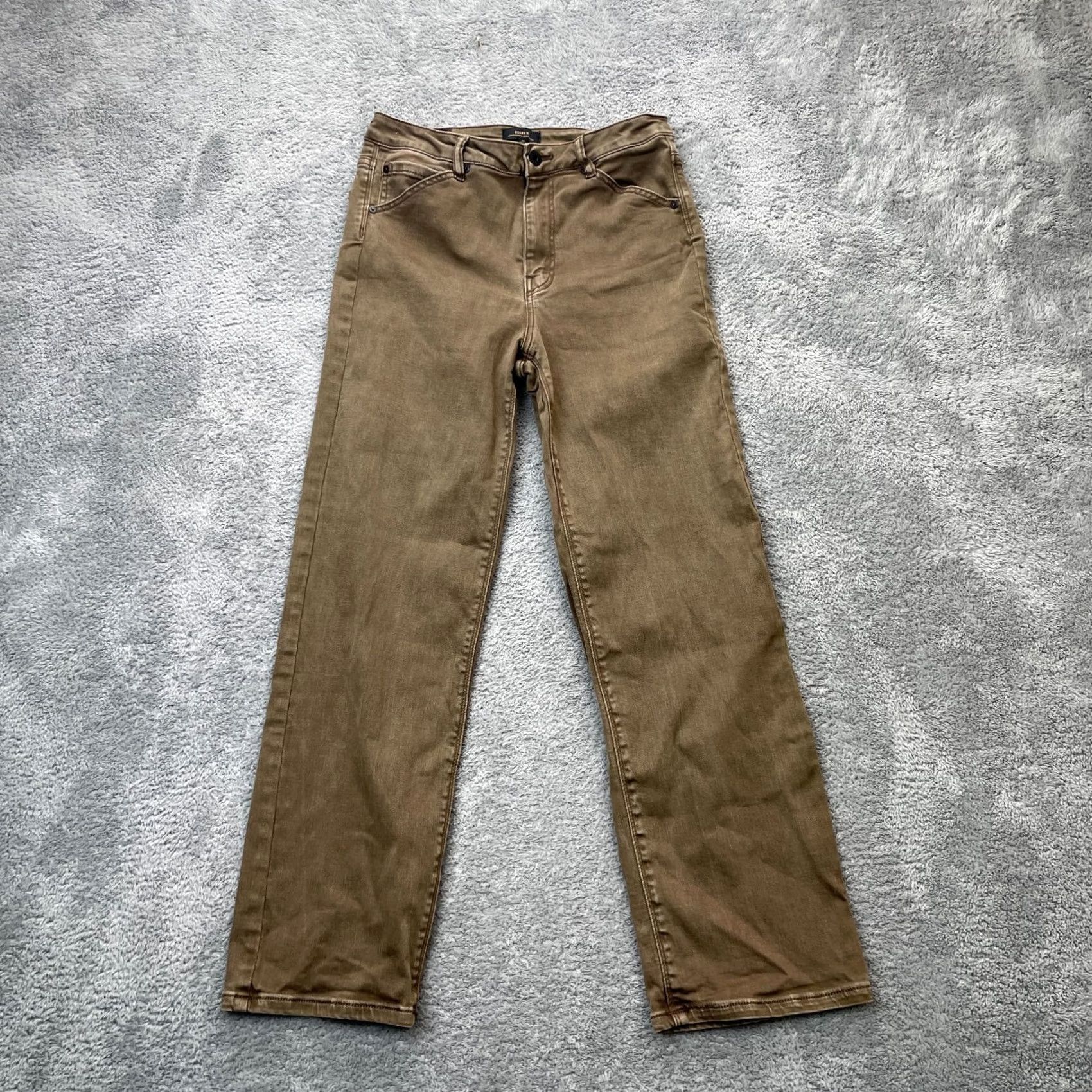 Roark Roark Jeans Mens 30 Brown Straight Leg Logo Cotton Stretch Workwear Classic Size US 30 / EU 46 - 2 Thumbnail