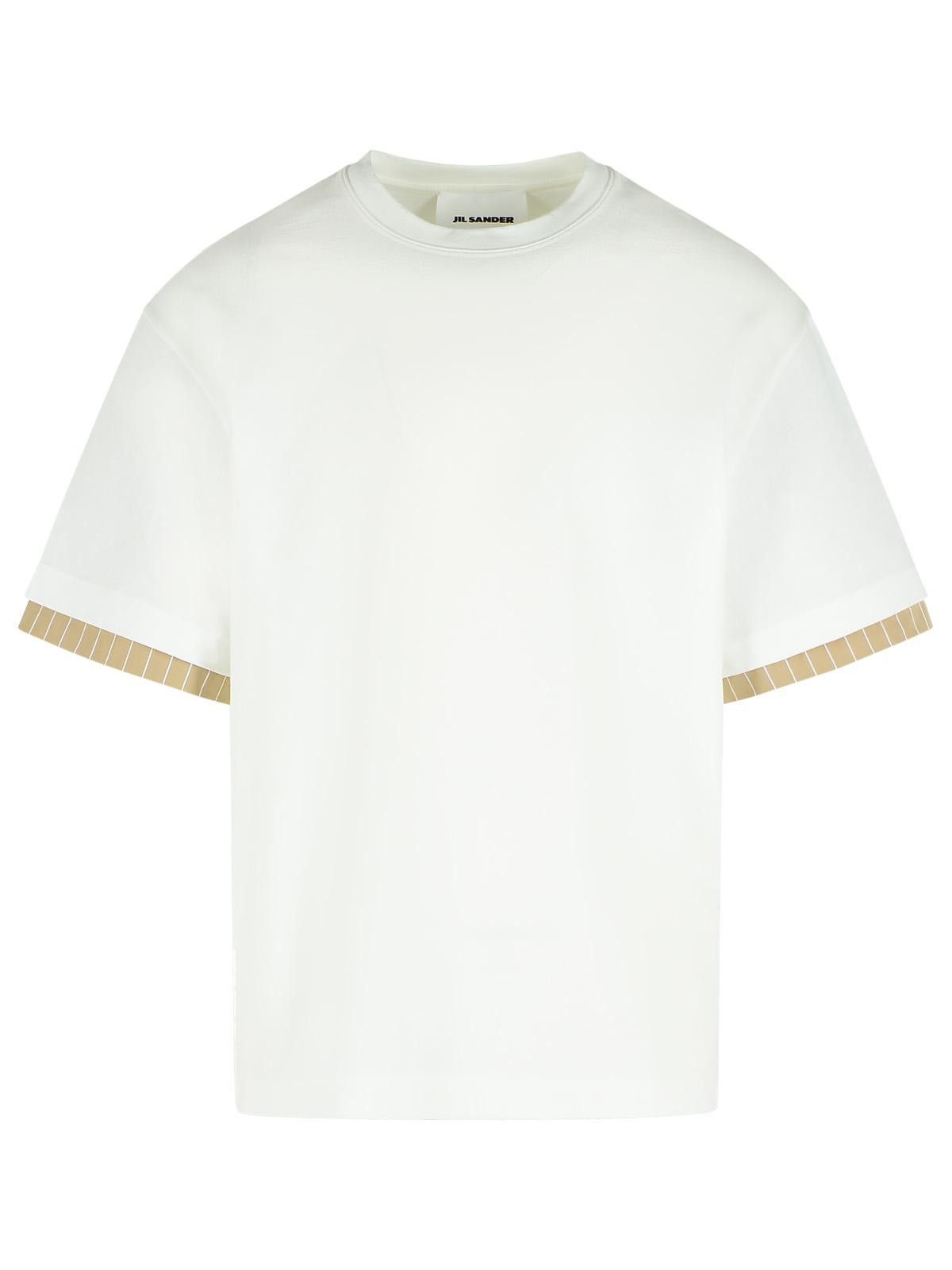 Jil Sander JIL SANDER White Cotton Crew Neck T-Shirt Size US S / EU 44-46 / 1 - 1 Thumbnail