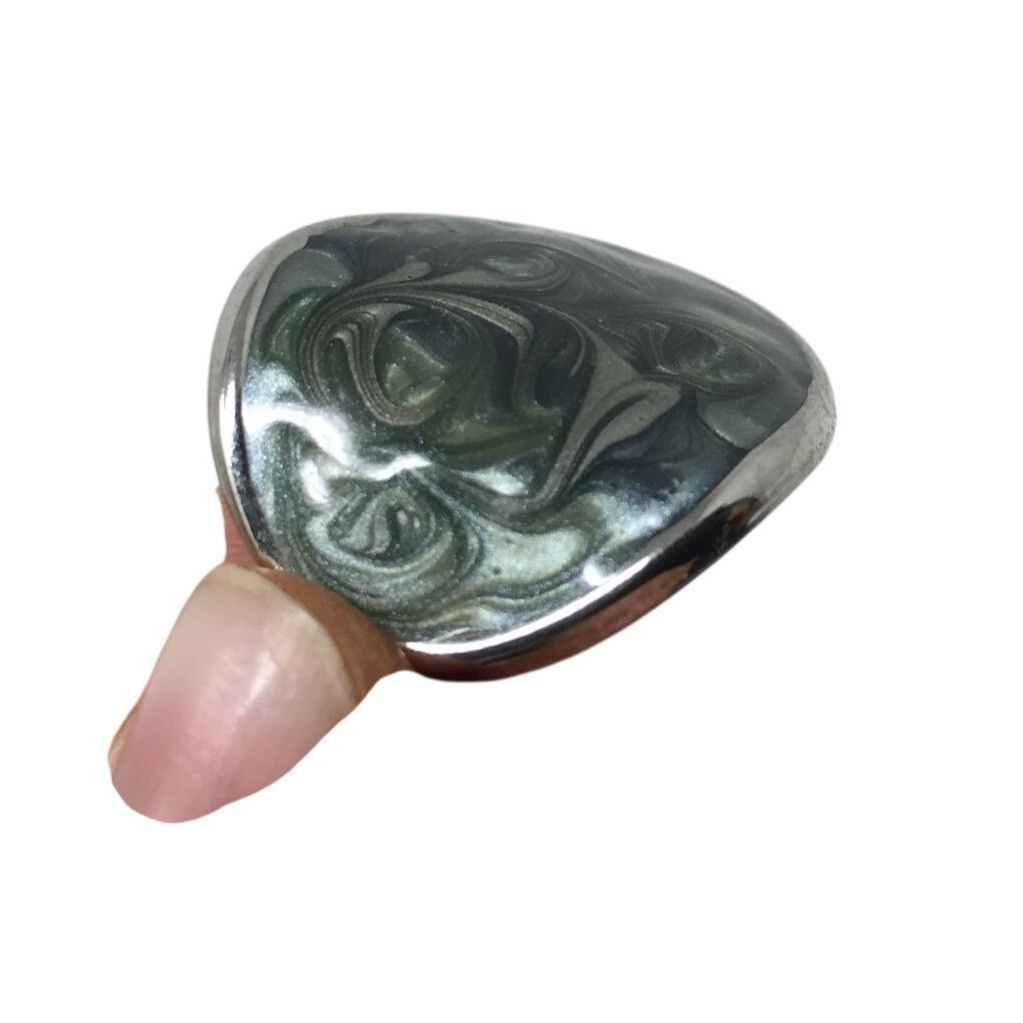 Other Women's Silver Toned Enamel Earrings with Green Blue Swirl D Size ONE SIZE - 16 Thumbnail