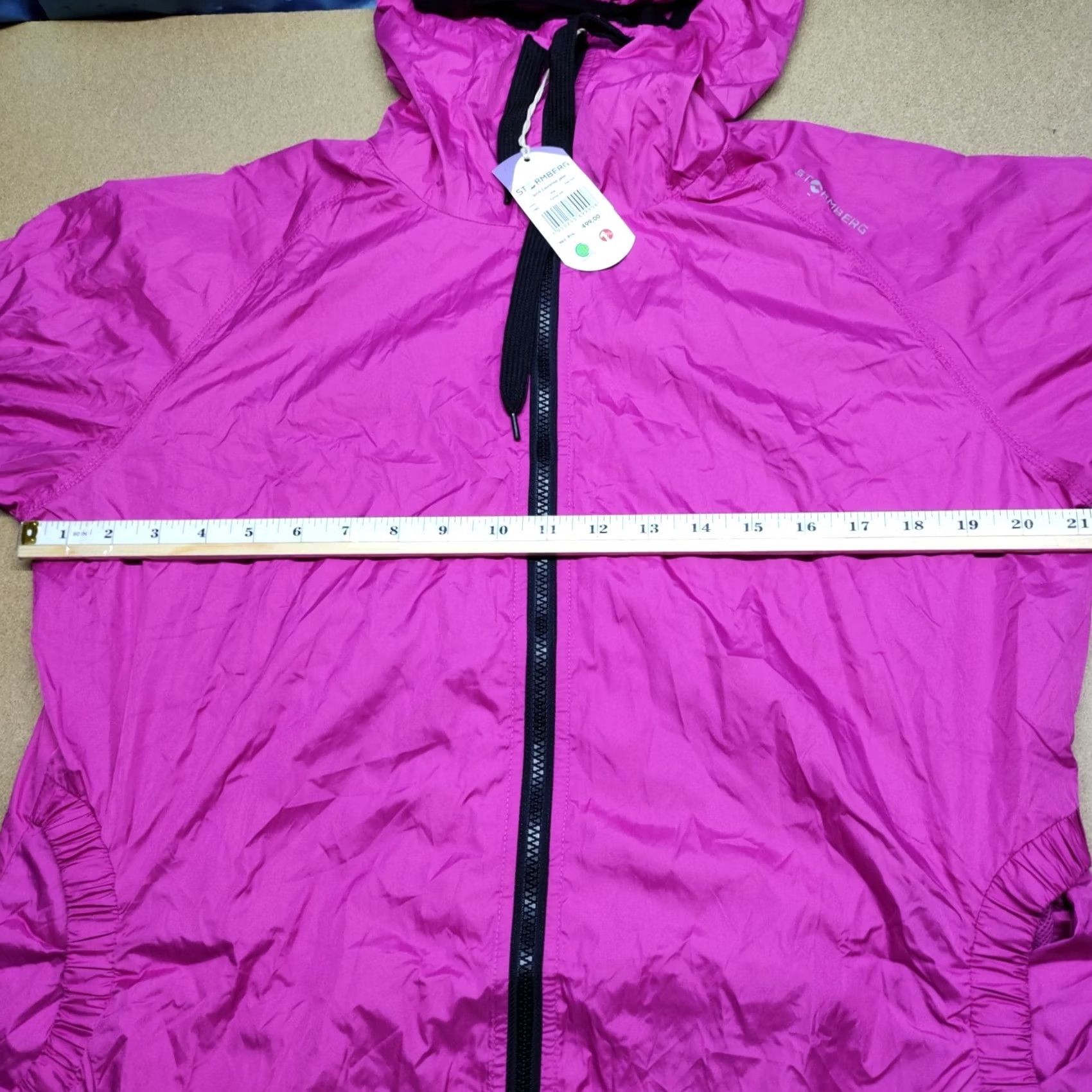 Vintage Stormberg Womens Jacket Pink Short Sleeves Full Zip Hooded Running Solvik Size L Size 36" / US 14 / IT 50 - 4 Thumbnail