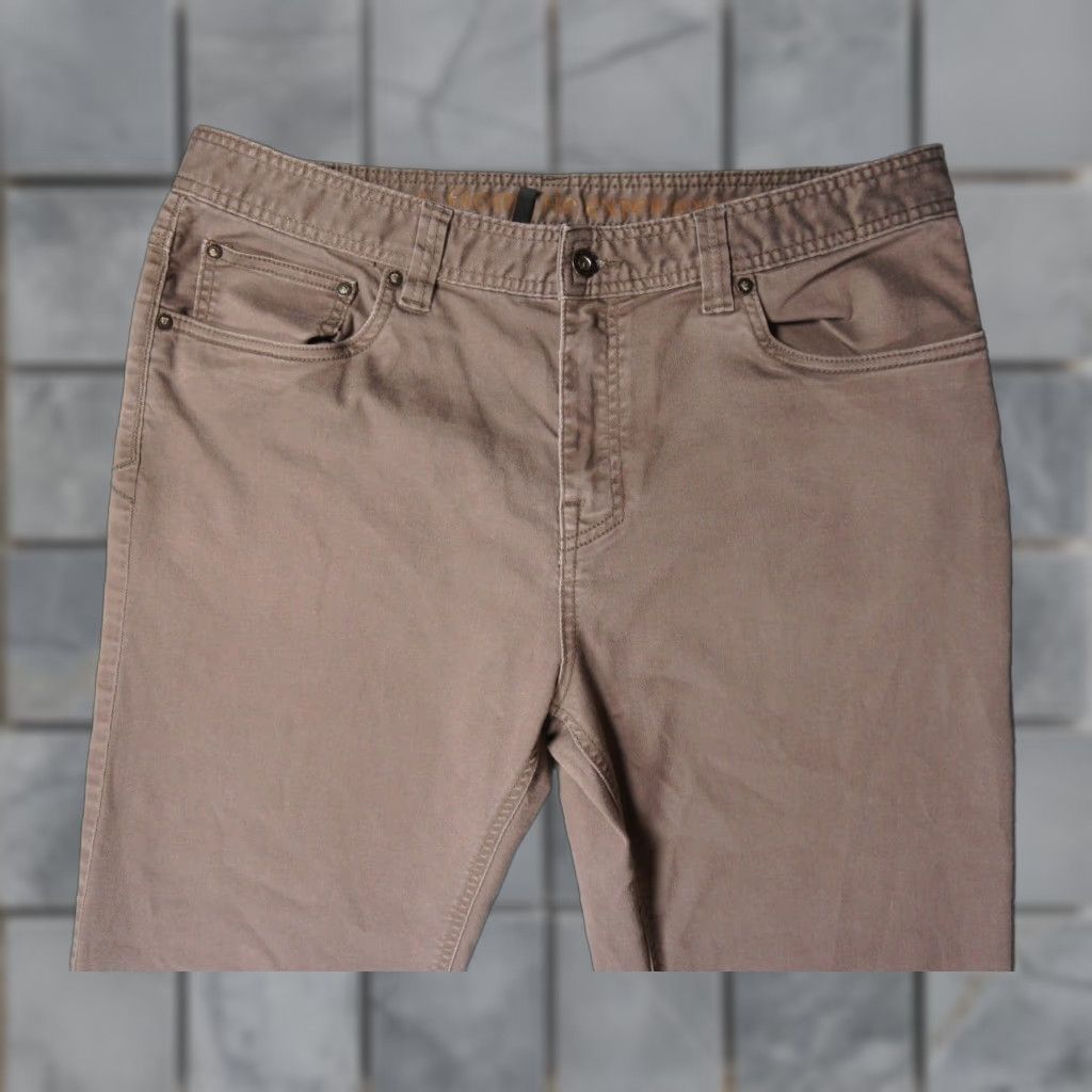 Prana Prana Jeans Mens Slim Fit Brown 36x33 5-Pocket Design Stretch Outdoor Casual Adult Pants Size US 36 / EU 52 - 1 Thumbnail