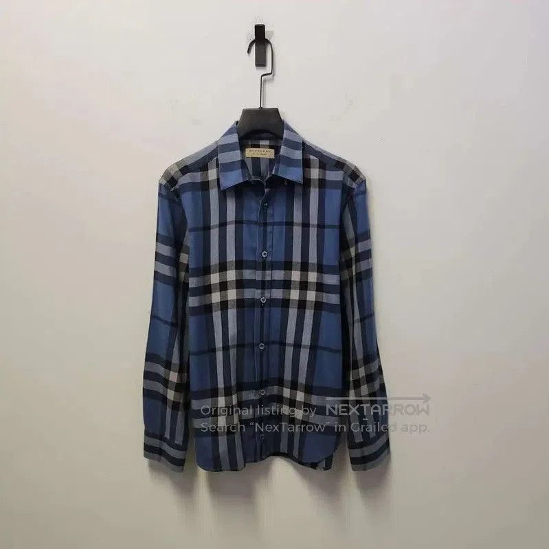 Burberry Burberry Men's Cotton Check Shirt in Navy. Size US S / EU 44-46 / 1 - 1 Thumbnail