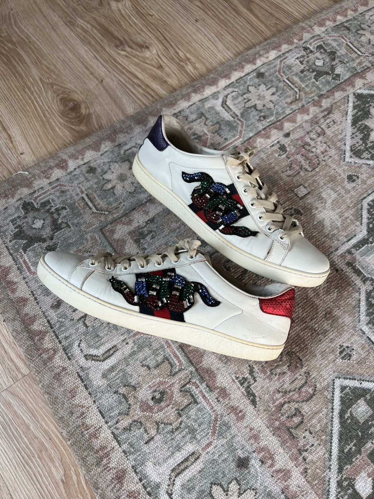 Gucci Gucci Ace “KingSnake” Size US 8 / IT 38 - 1 Thumbnail