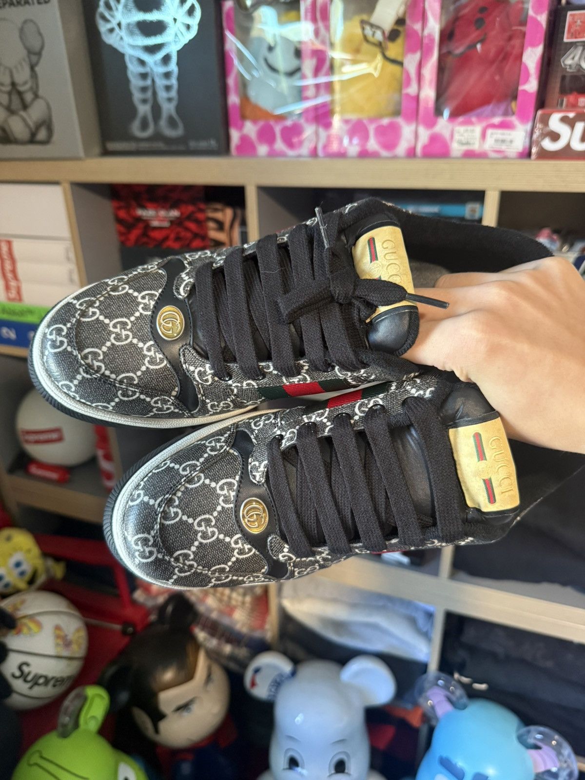 Gucci Gucci Black/Grey Monogram Screen Sneakers Size US 9 / EU 42 - 2 Thumbnail