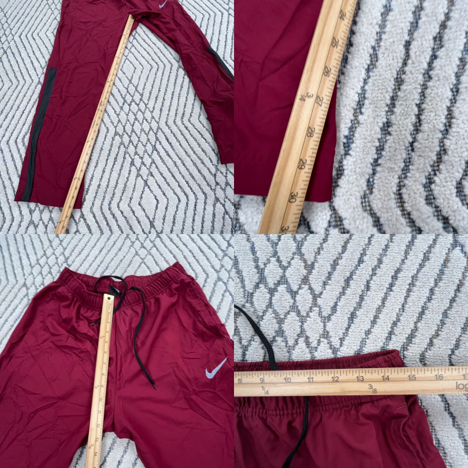 Nike Nike Pants Women XL Red Gray Track Pants Windbreakers Joggers Dri Fit Unlined Size 40" / US 18 - 8 Thumbnail