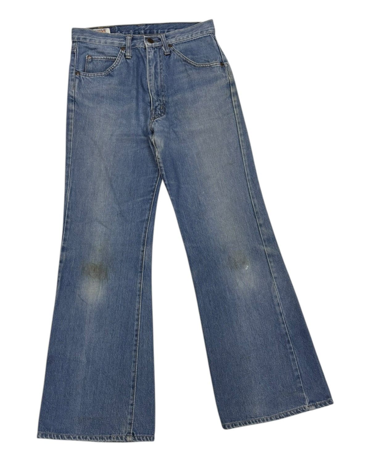 Big John × If Six Was Nine × Japanese Brand Vintage Flared Big John Bell Bottom Distressed Denim Jeans Size 29" - 3 Thumbnail