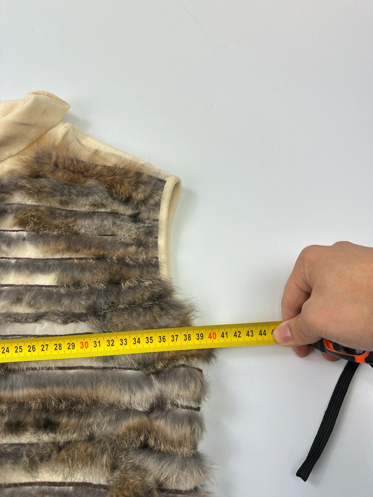Gianfranco Ferre GianFranco Ferre Early 00’s Sleeveless Top Beige Fur & Mesh Size S / US 4 / IT 40 - 12 Thumbnail