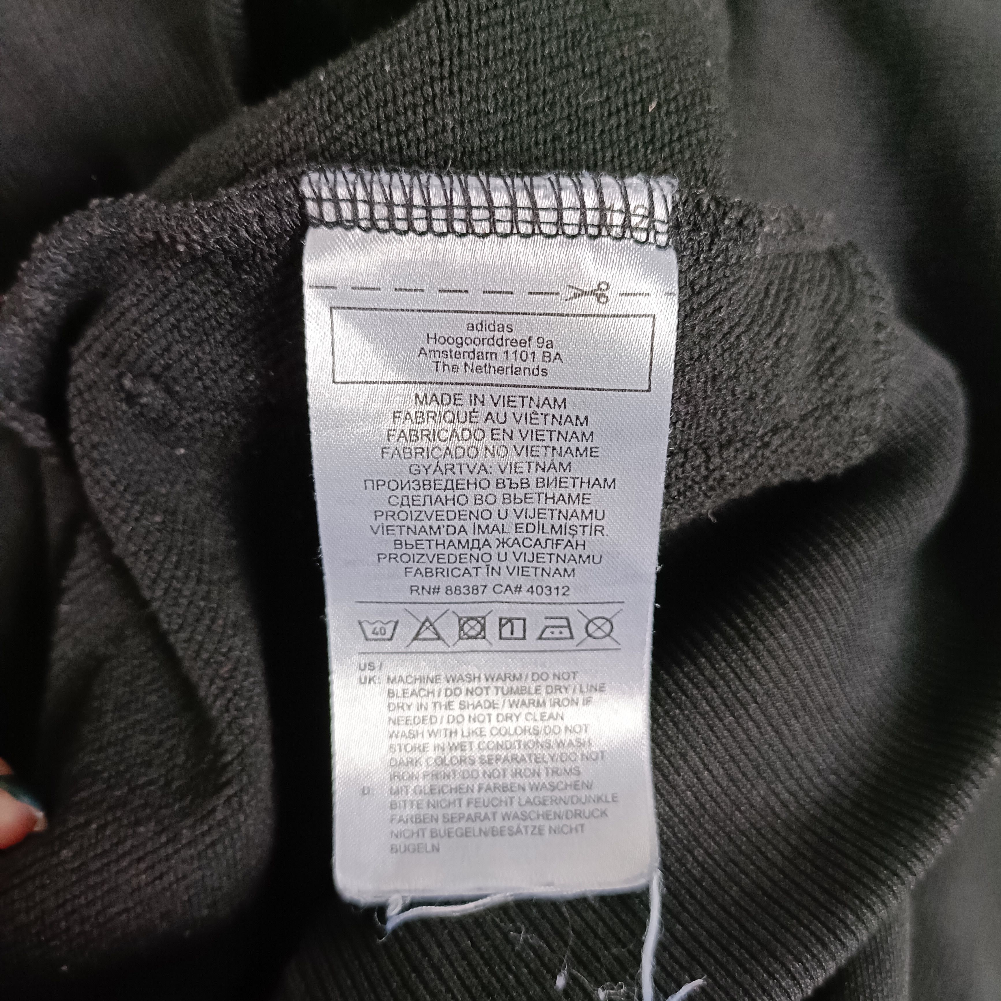 Adidas Men's Black Hoodie Firebird ! Size US L / EU 52-54 / 3 - 5 Thumbnail