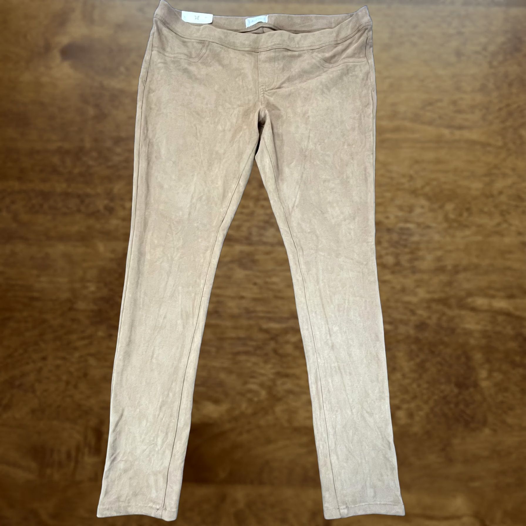 Vintage VINTAGE? No. Altar'd State Pants Women's Large Brown Faux Suede Stretch Leggings Pull On Casual Size 36" / US 14 / IT 50 - 1 Thumbnail