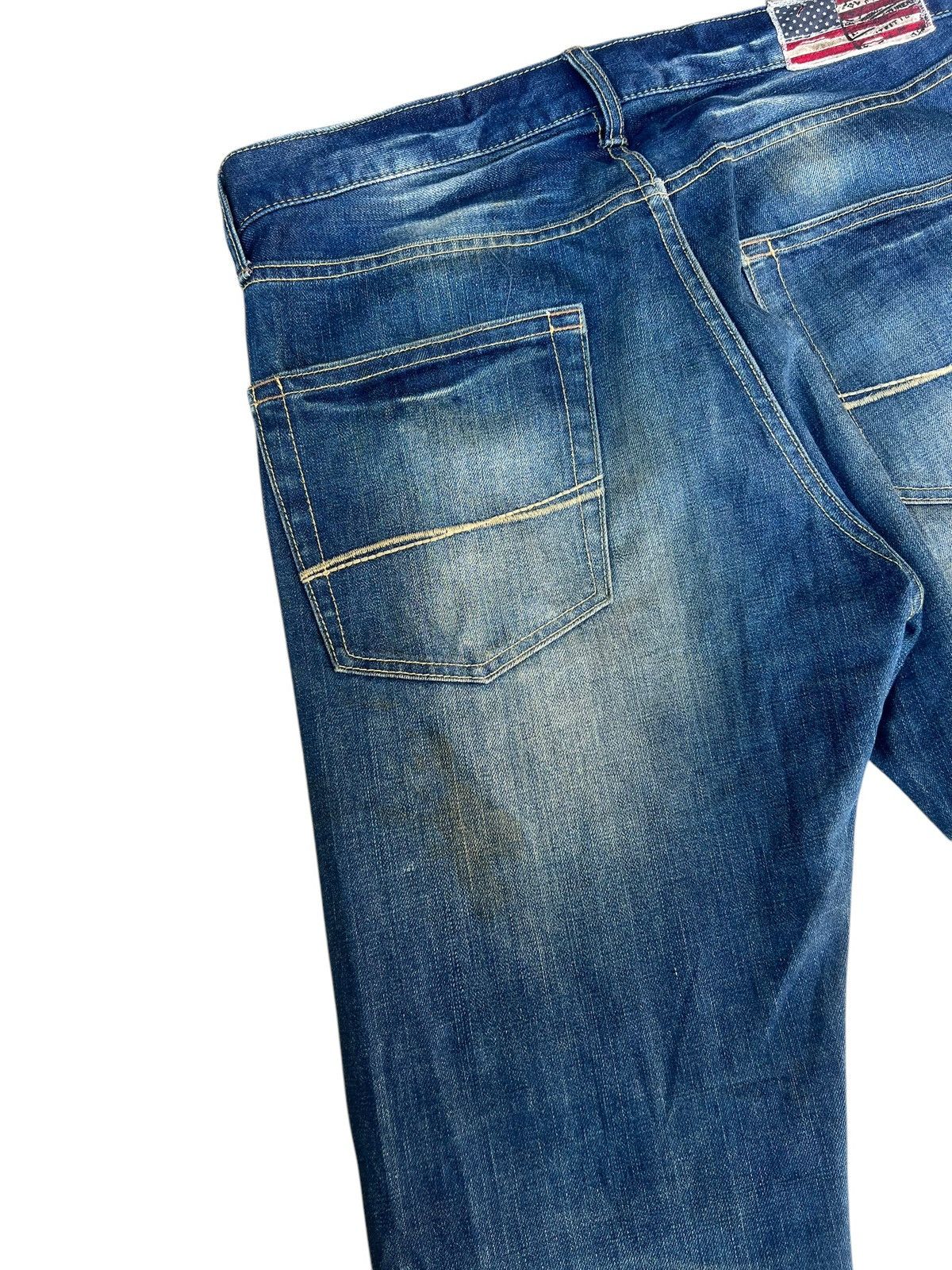 Le Grande Bleu (L.G.B.) Purple&Yellow Japan Dirty Mud Denim Straight Jeans Size US 32 / EU 48 - 14 Thumbnail
