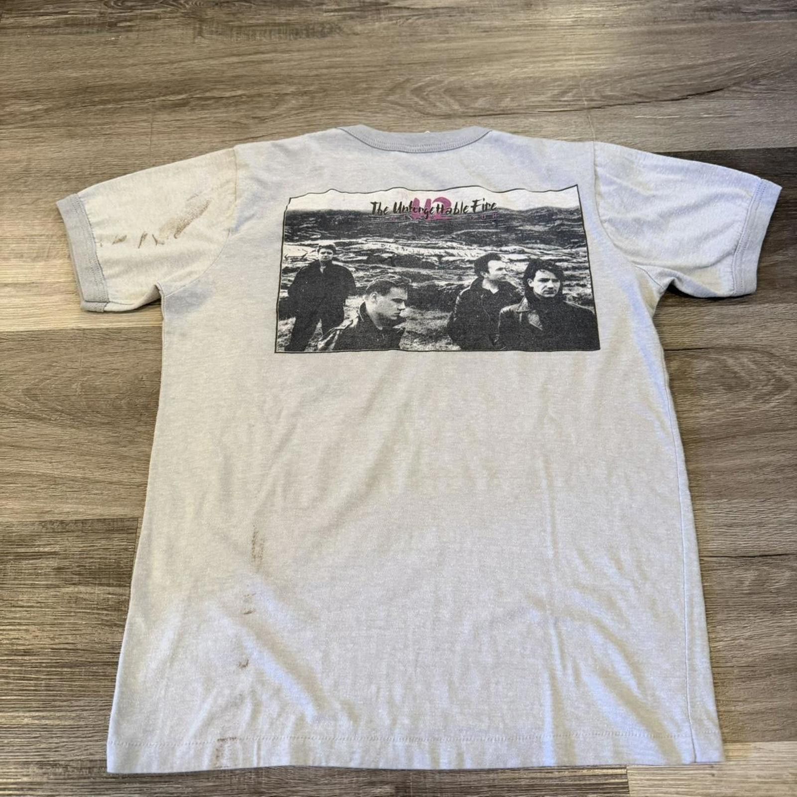 Other vintage U2 the u forgettable fire t shirt 1984 S/M Size US M / EU 48-50 / 2 - 3 Thumbnail