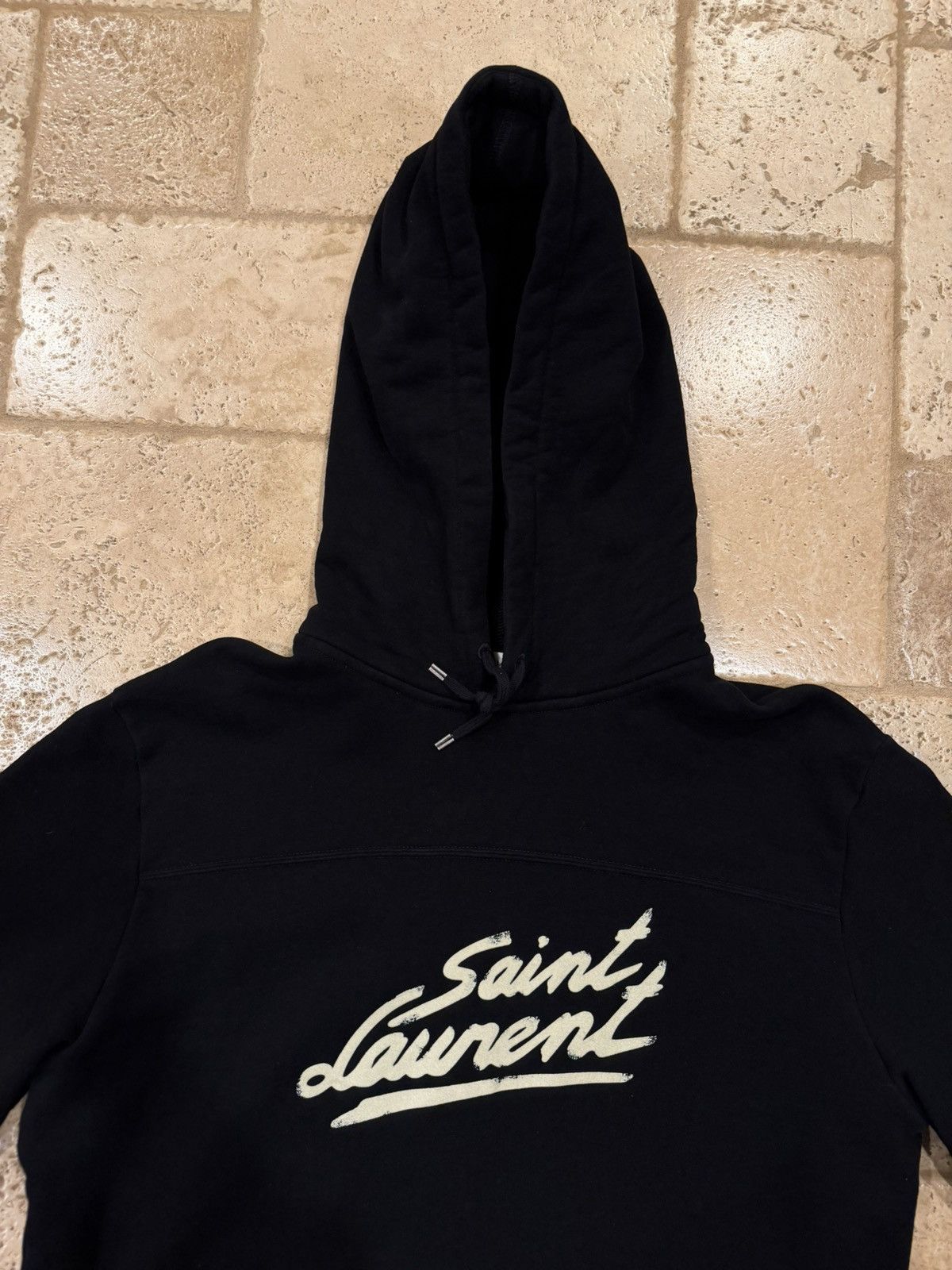 Saint Laurent Paris Saint Laurent Paris Signature 50s Logo Black Hoodie 2023 Size US XXL / EU 58 / 5 - 6 Thumbnail