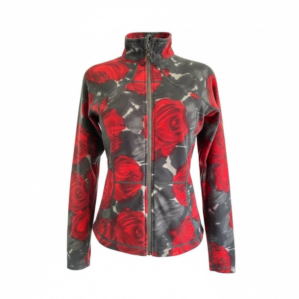 Lululemon Lululemon Vintage Floral Red - Gray Rose Print Jacket Sz.6 Size S / US 4 / IT 40 - 1 Thumbnail