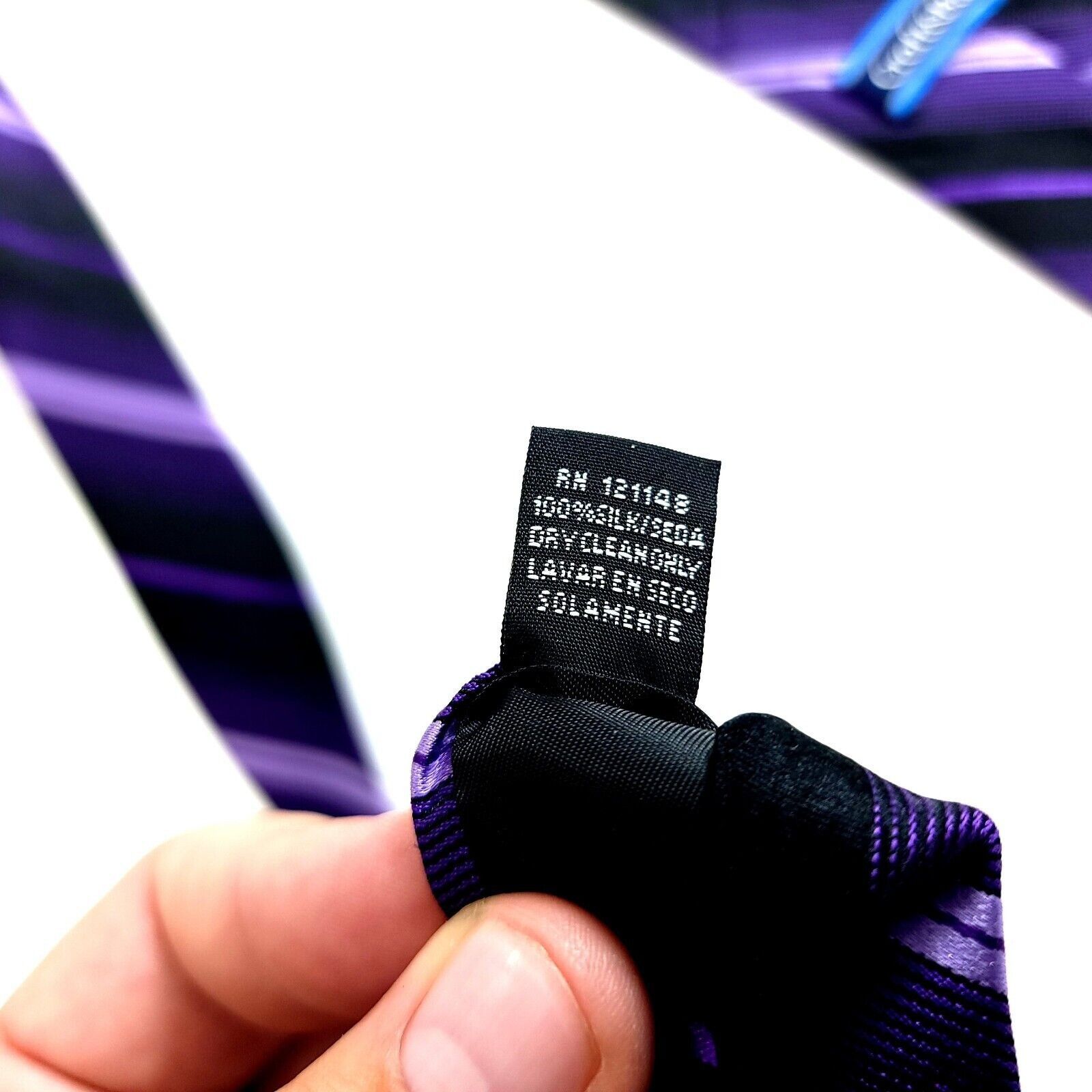 Croft & Barrow Croft & Barrow Black Purple Woven Striped Silk Tie Size ONE SIZE - 4 Thumbnail