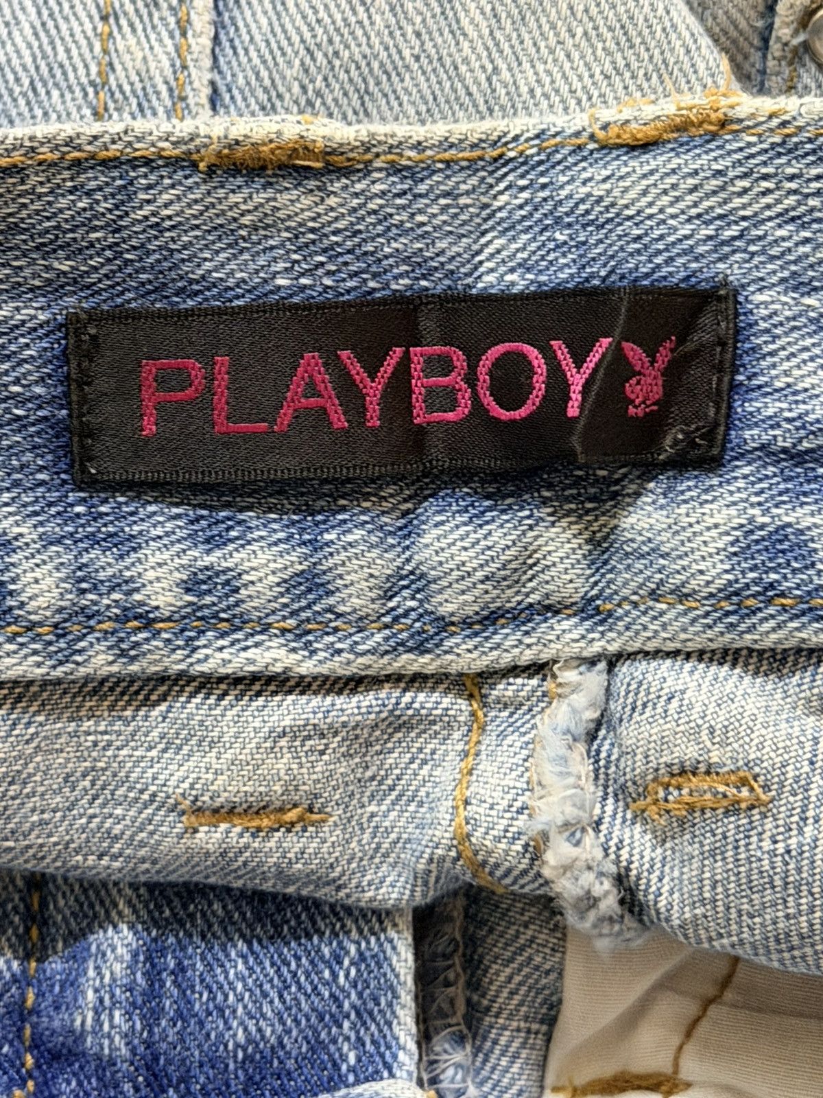 Playboy Vintage Y2K Playboy Faded Wash Paint Splatter Wide Leg Flare Size 28" / US 6 / IT 42 - 8 Thumbnail