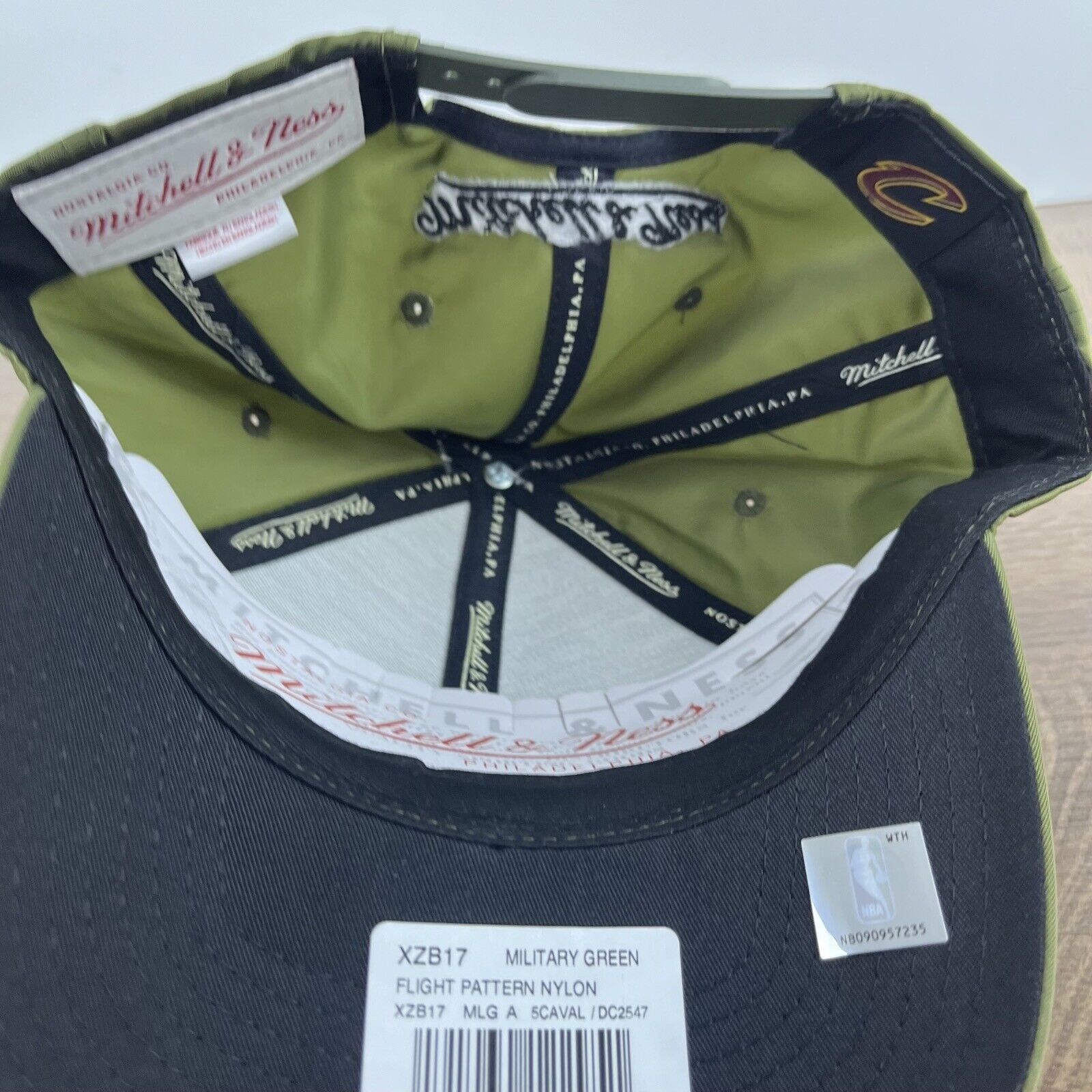 Mitchell & Ness Cleveland Cavaliers Snapback Hat Green Cap Adjustable Green Size ONE SIZE - 13 Thumbnail