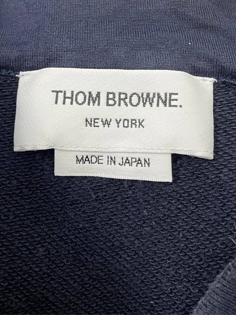 Thom Browne Thom browne Dark blue four-striped zipper jacket 2504-Nexta Size US XL / EU 56 / 4 - 5 Thumbnail