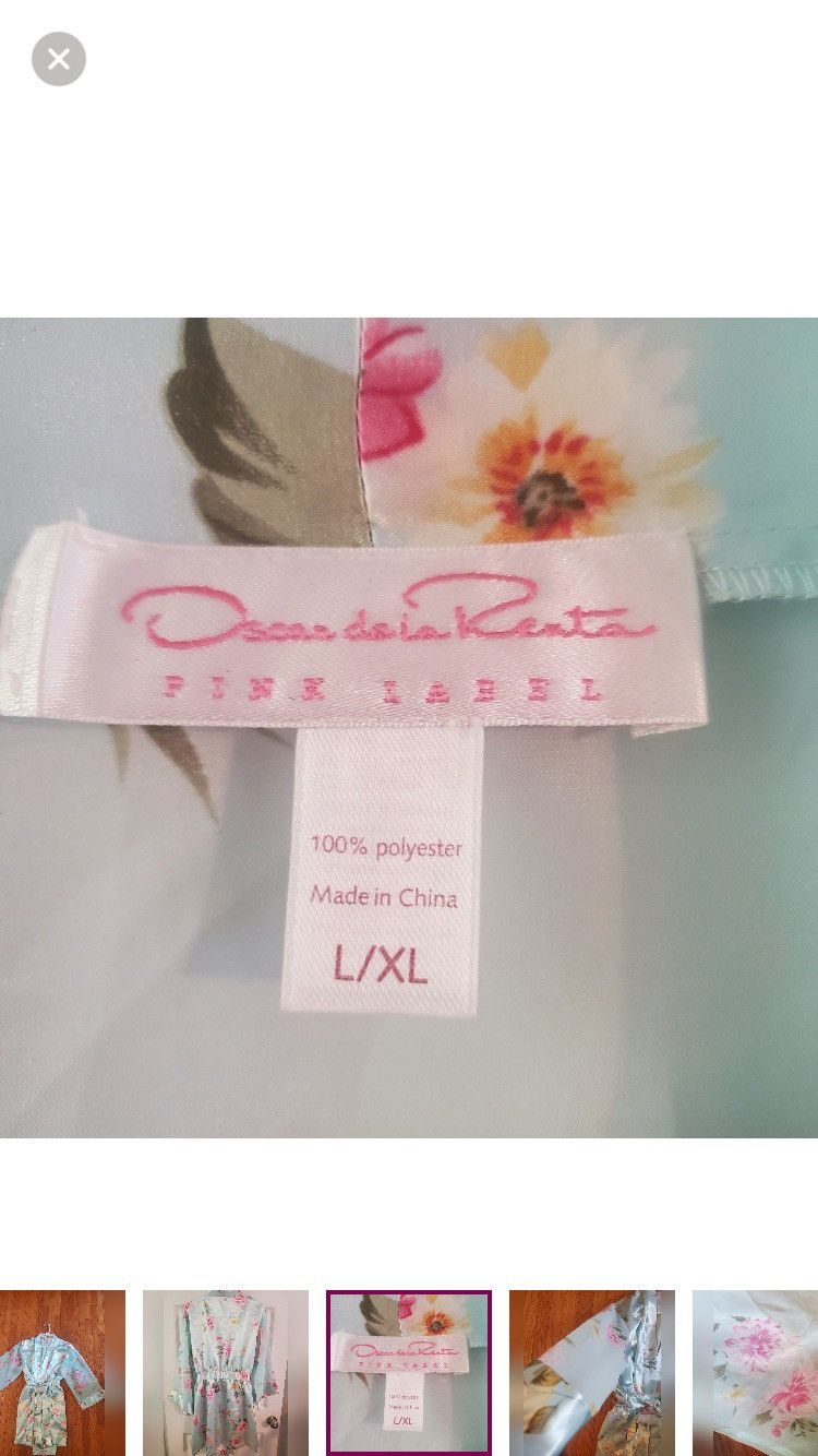 Oscar De La Renta Vintage Oscar de la Renta Garden Party Floral Robe Size XL / US 12-14 / IT 48-50 - 4 Thumbnail