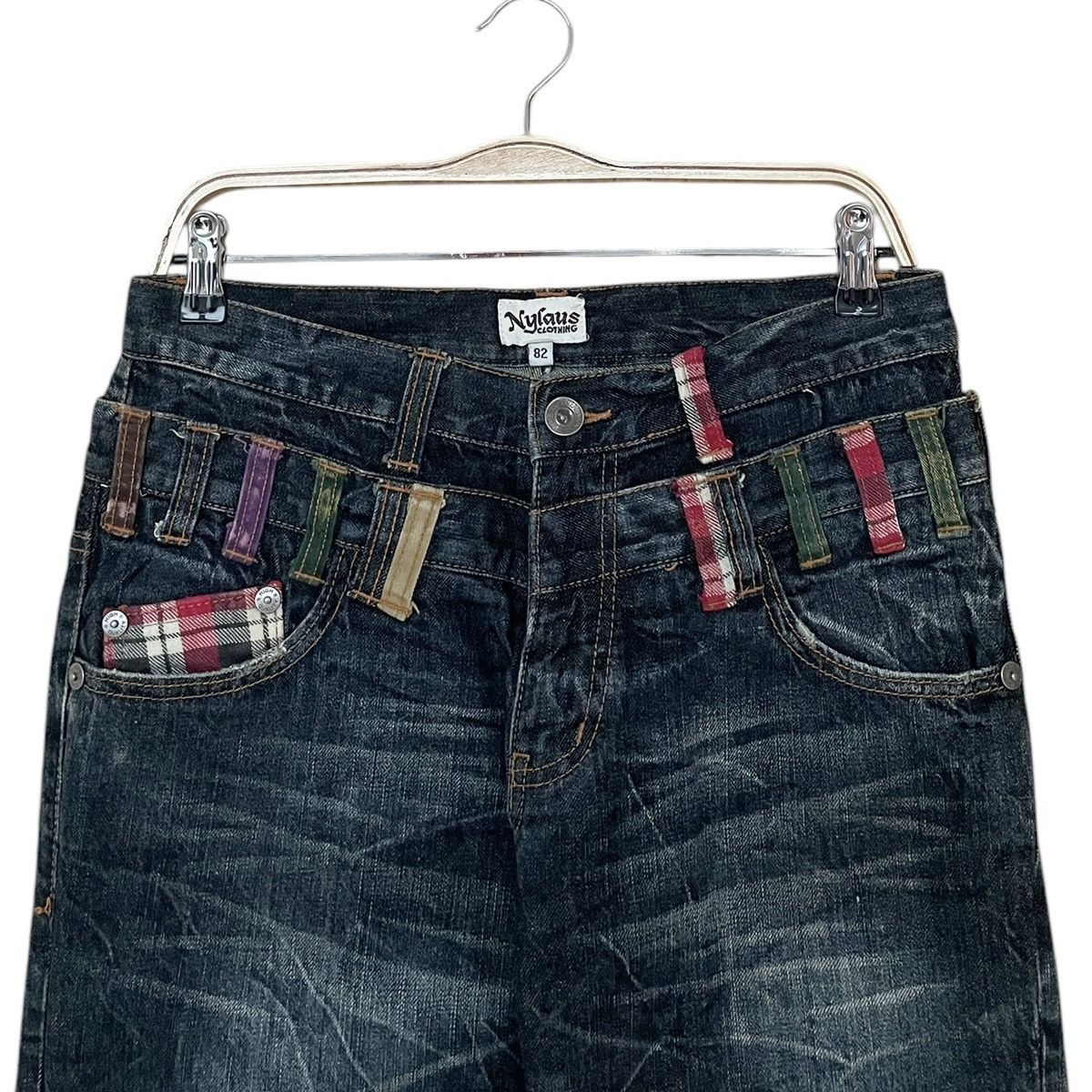 If Six Was Nine × Japanese Brand × Le Grande Bleu (L.G.B.) Vintage Japanese Brand Nylaus Double Waist Jeans 2000s Size US 31 - 3 Thumbnail