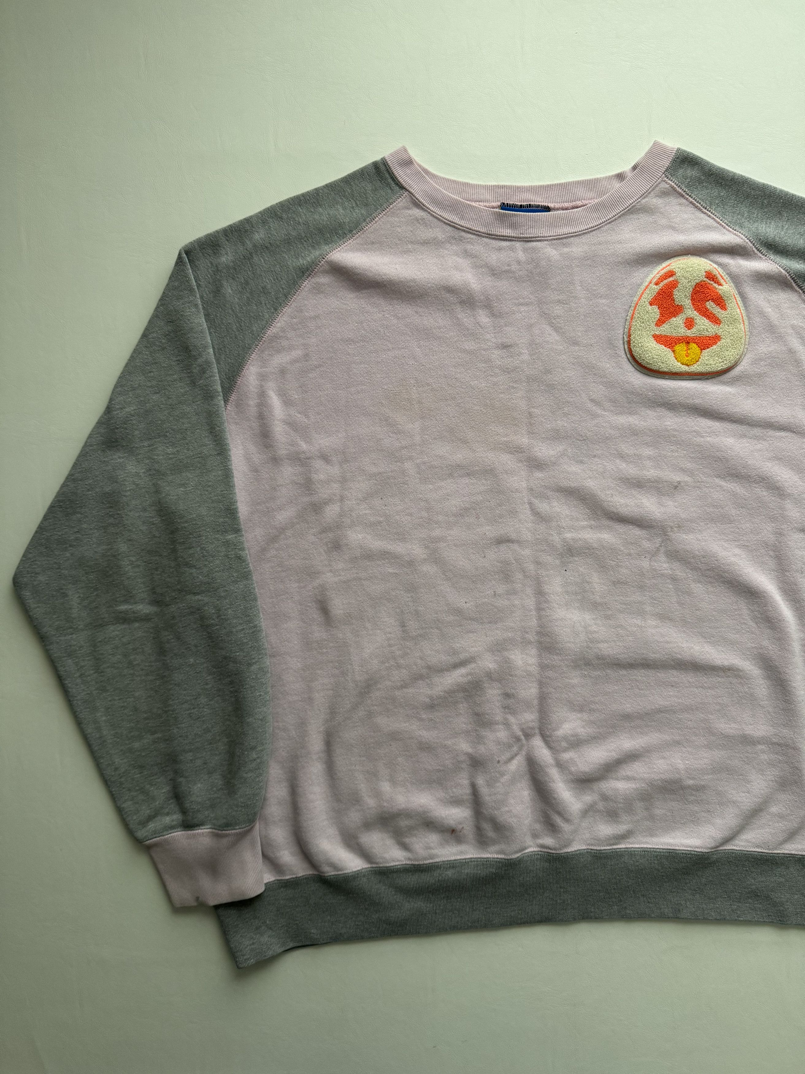 Season 6 Ice Cream Panda Face Two-Toned Crewneck