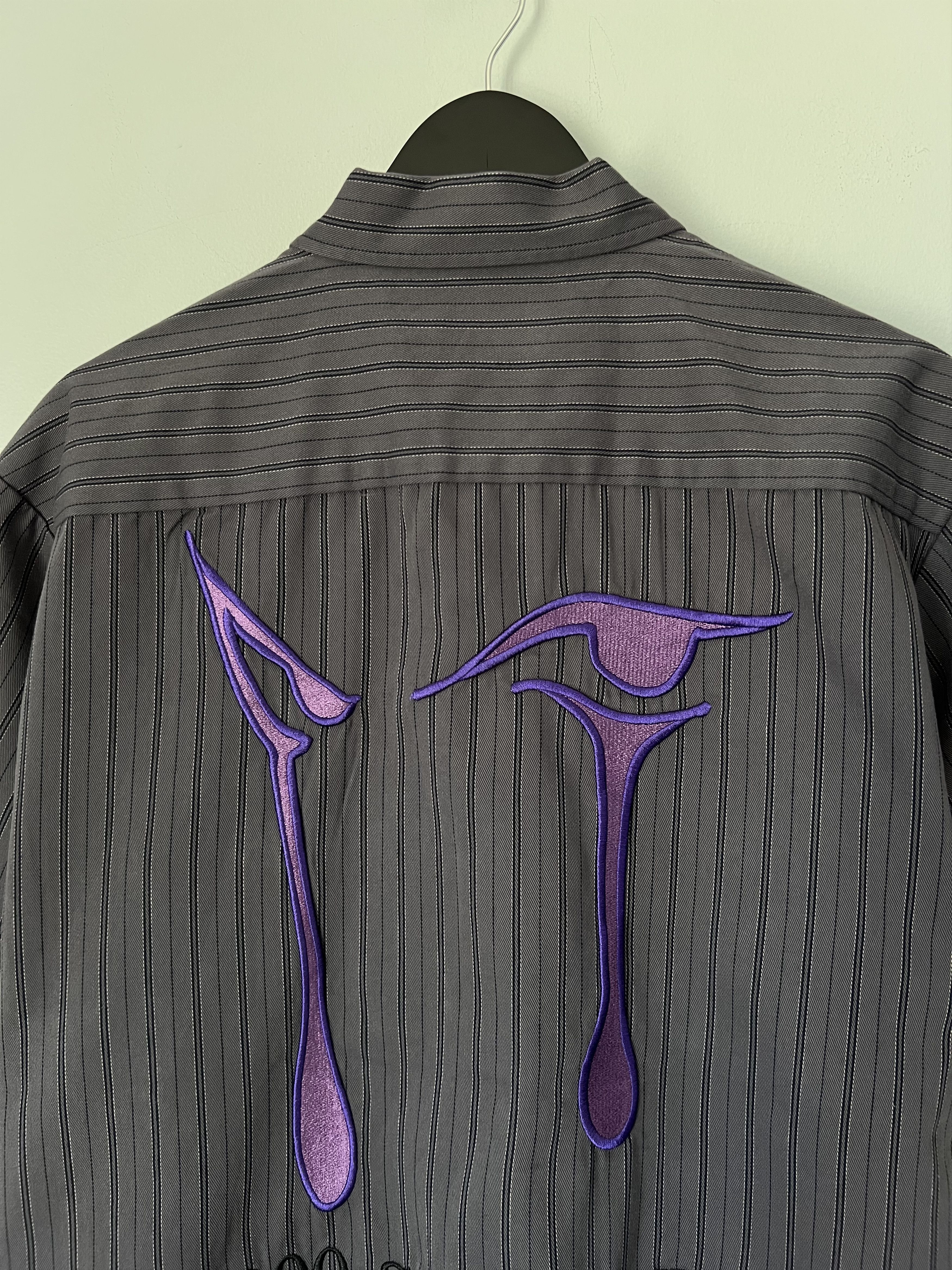 Supreme Supreme AOI Eyes Work Shirt in Purple Stripe Size US XL / EU 56 / 4 - 2 Thumbnail