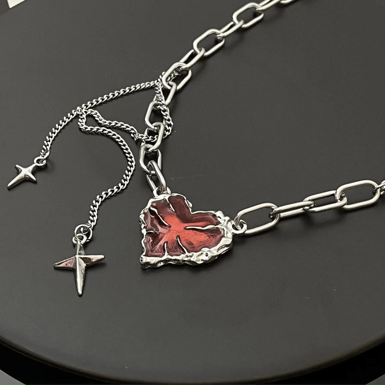 Jewelry Red Hearth Necklace Size ONE SIZE - 3 Thumbnail