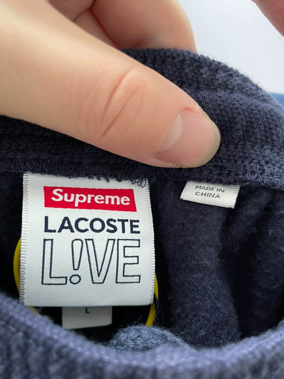 Lacoste Supreme x Lacoste 19FW Pique Pant Navy L (Croc Logo) Size US 34 / EU 50 - 6 Thumbnail