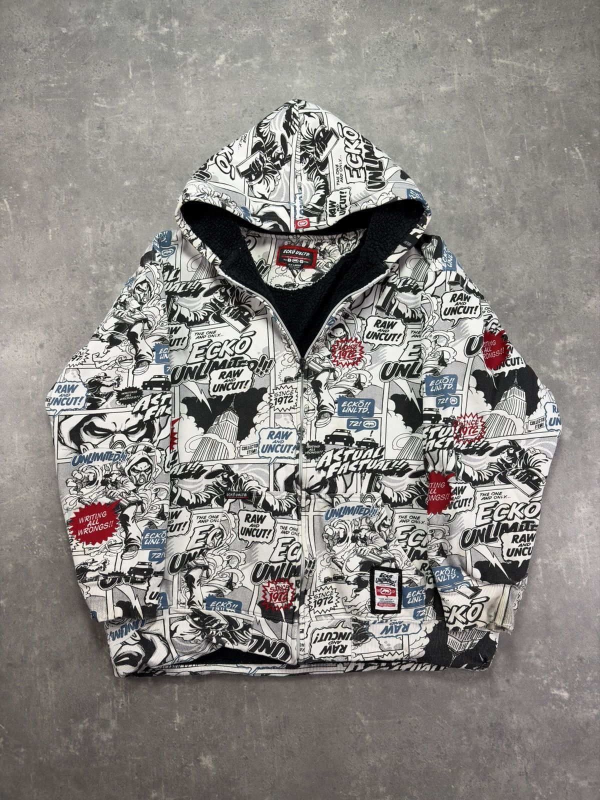 Ecko Unltd. Ecko Unltd. Comic Book Grafitti AOP Baggy Zip Hoodie XXL Size US XXL / EU 58 / 5 - 1 Thumbnail