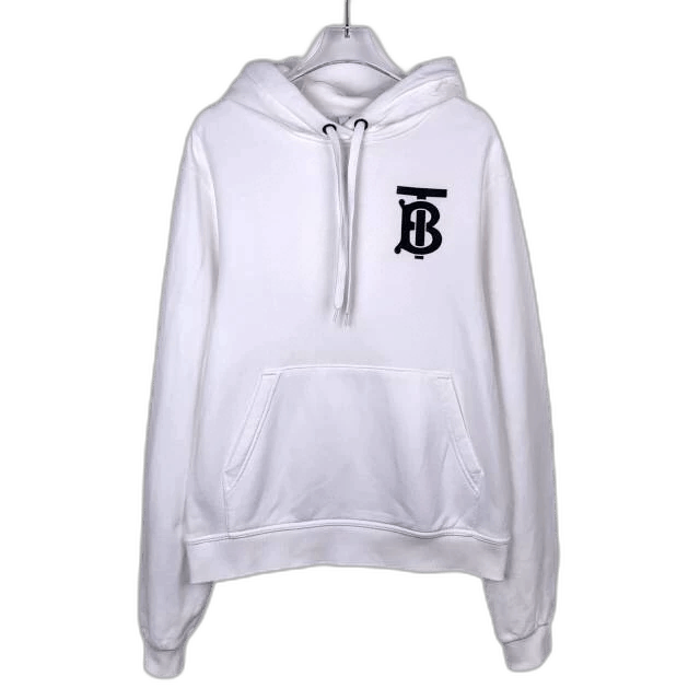 Burberry Burberry Logo Print White Hoodie Sweatshirt Size XS / US 0-2 / IT 36-38 - 1 Thumbnail
