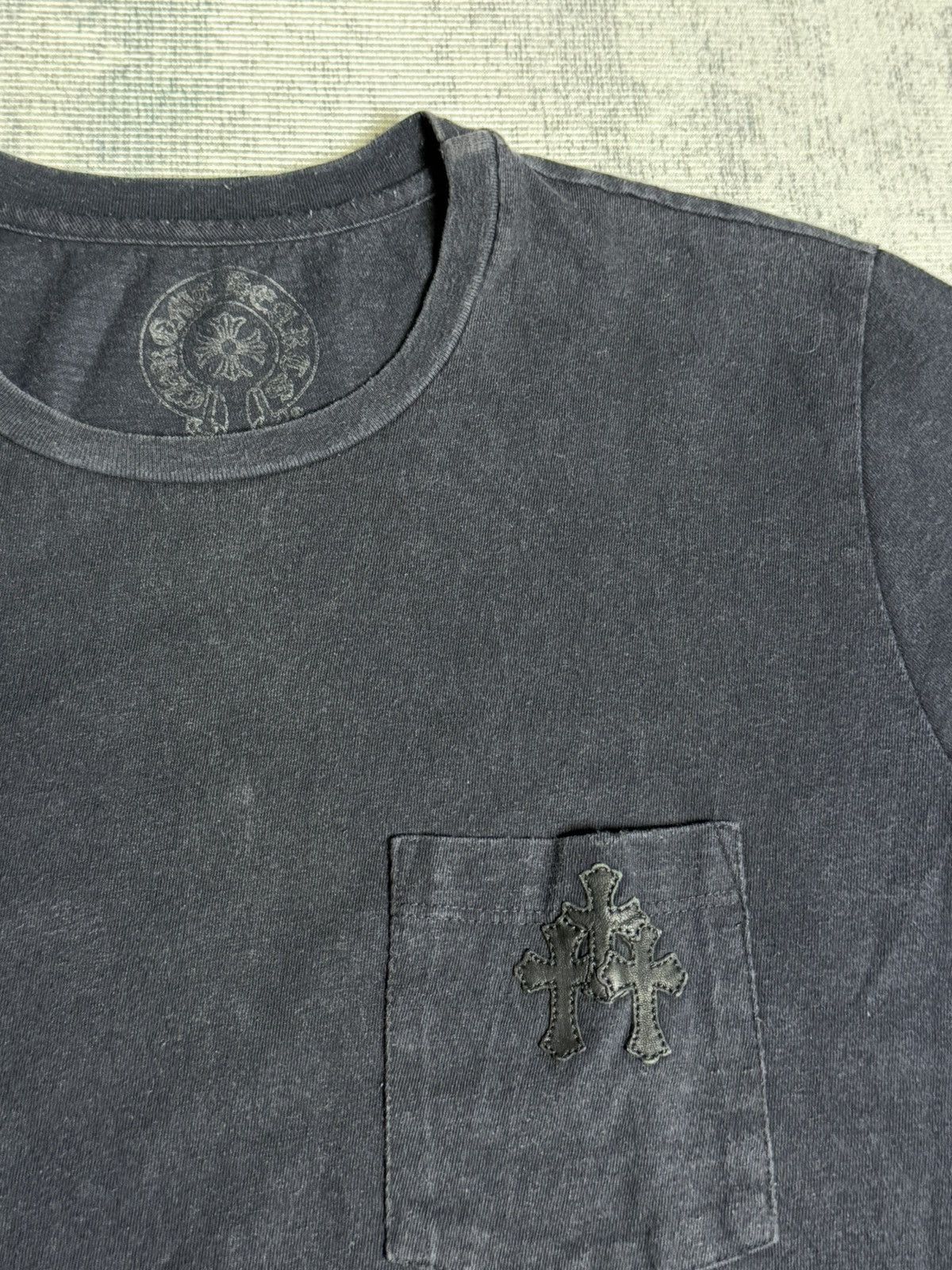 Chrome Hearts Chrome Hearts Leather Cross Patch Pocket Tee Size US L / EU 52-54 / 3 - 5 Thumbnail