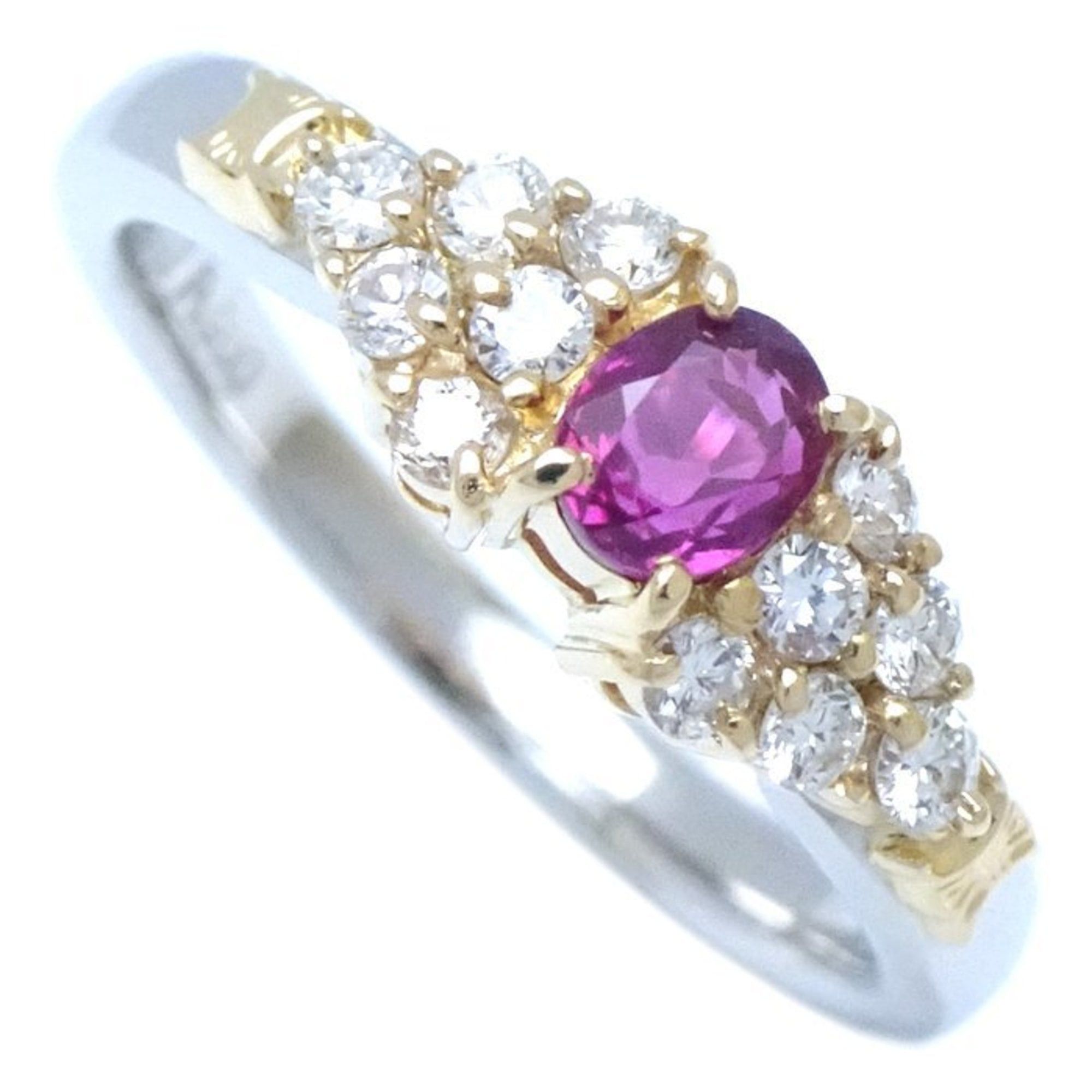 Celine CELINE Ring, 0.34ct Ruby, 0.25ct Diamond, Pt900 Platinum x 18KYG, 292606 Size ONE SIZE - 1 Thumbnail