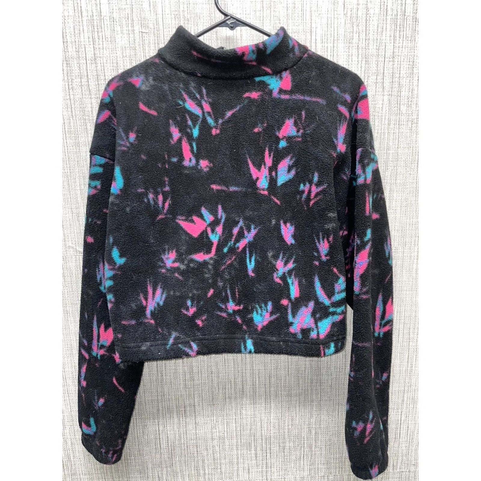 Adidas VINTAGE adidas Quarter Zip Fleece Pull-Over Shirt Womens L Black Pullover Activewear Womens L Size L / US 10 / IT 46 - 4 Thumbnail