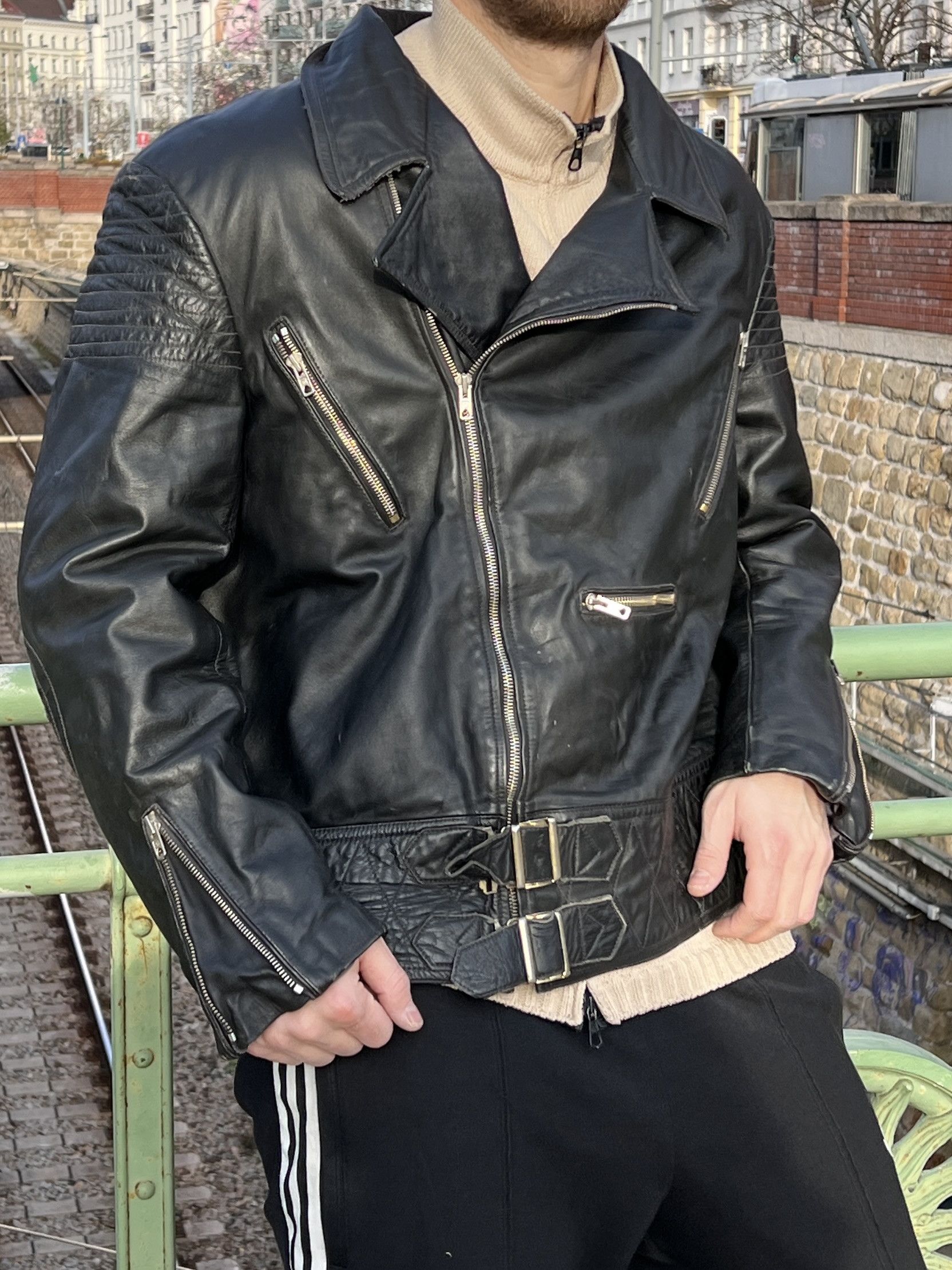 Hysteric Glamour Vintage leather jacket rick owens balenciaga LGB style y2k Size US L / EU 52-54 / 3 - 10 Thumbnail