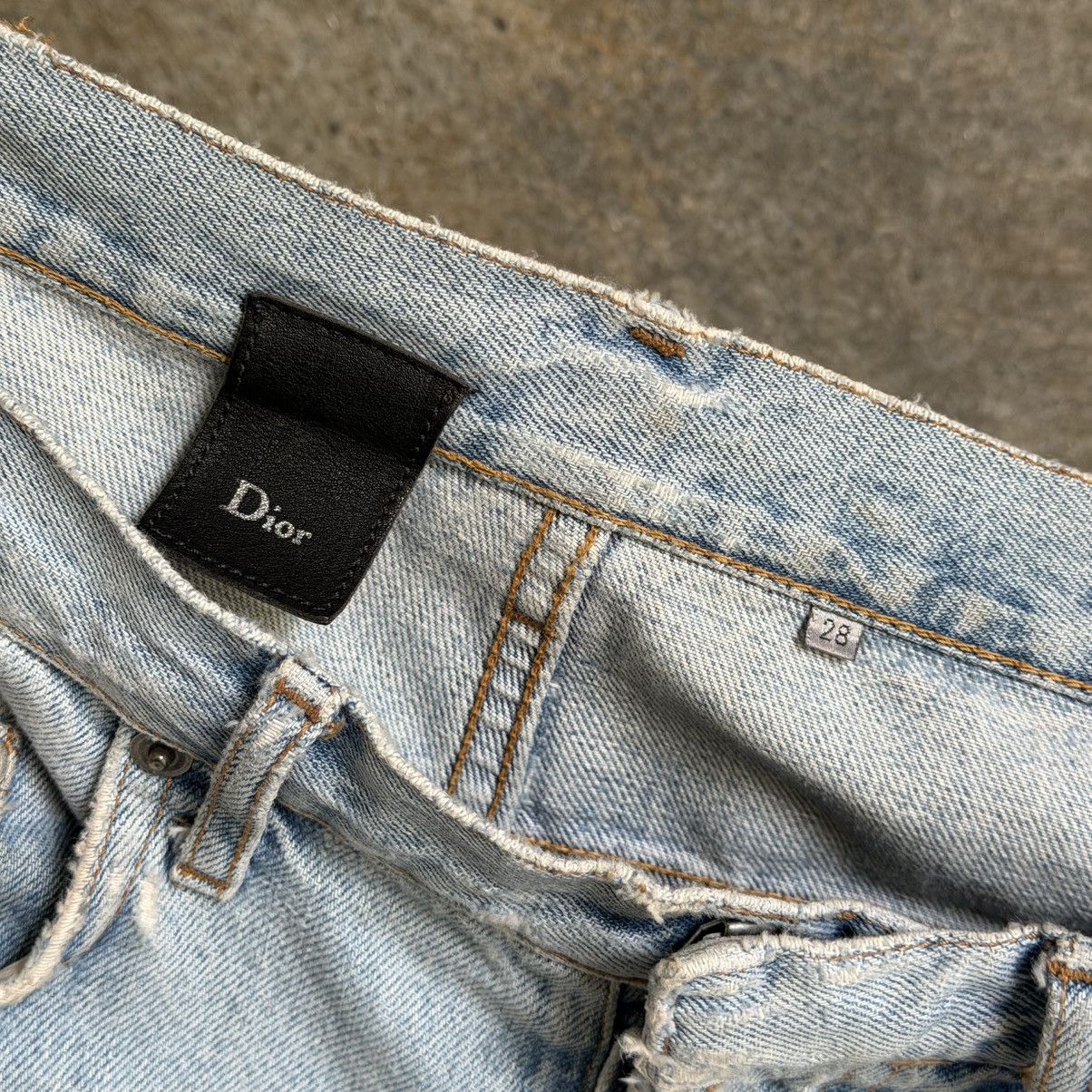 Dior Dior By Hedi Slimane RUNWAY SS06 CRASH Repair Denim Size US 30 / EU 46 - 16 Thumbnail