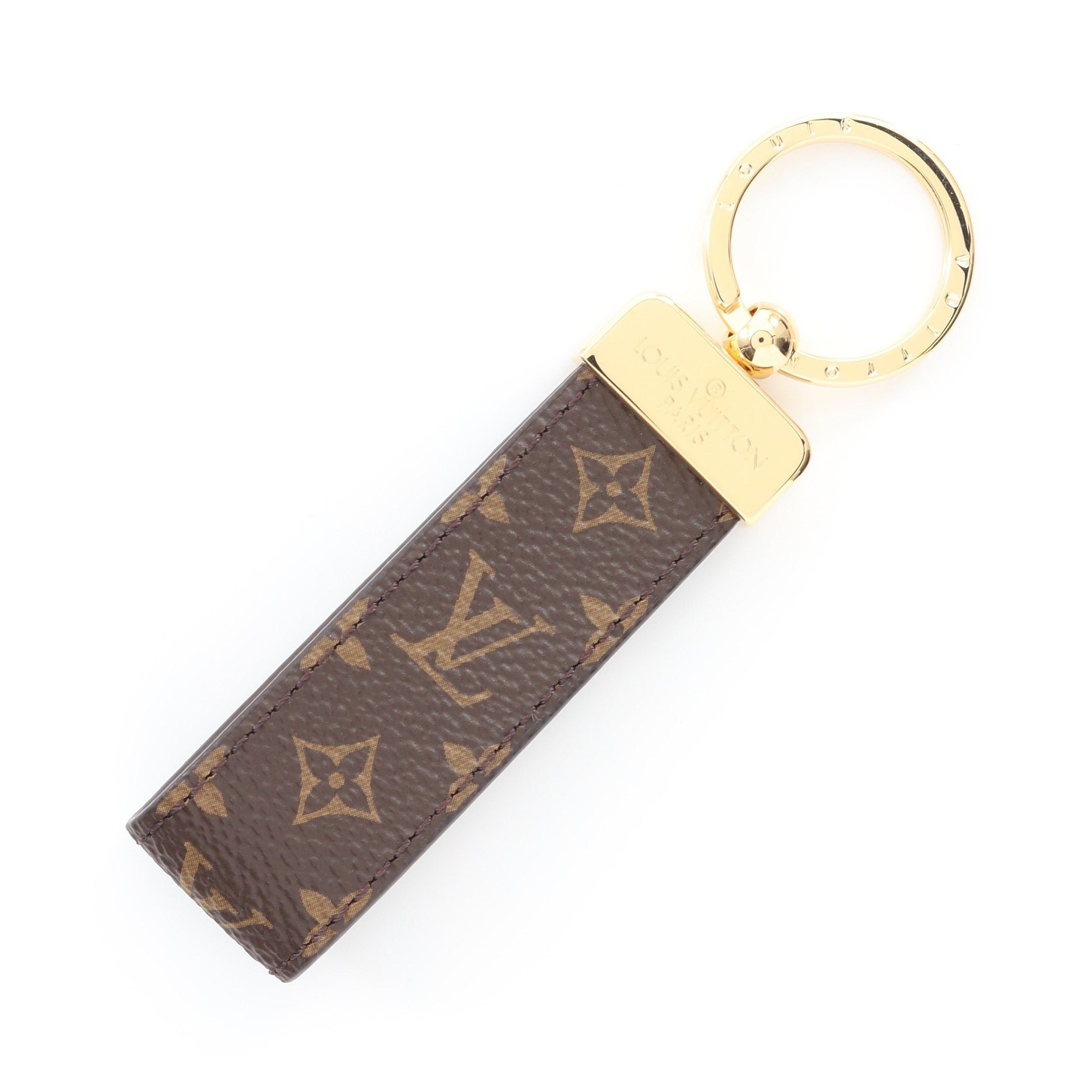 Louis Vuitton Porto Kure Dragonne Key Ring Bag Charm Gp Brown Gold