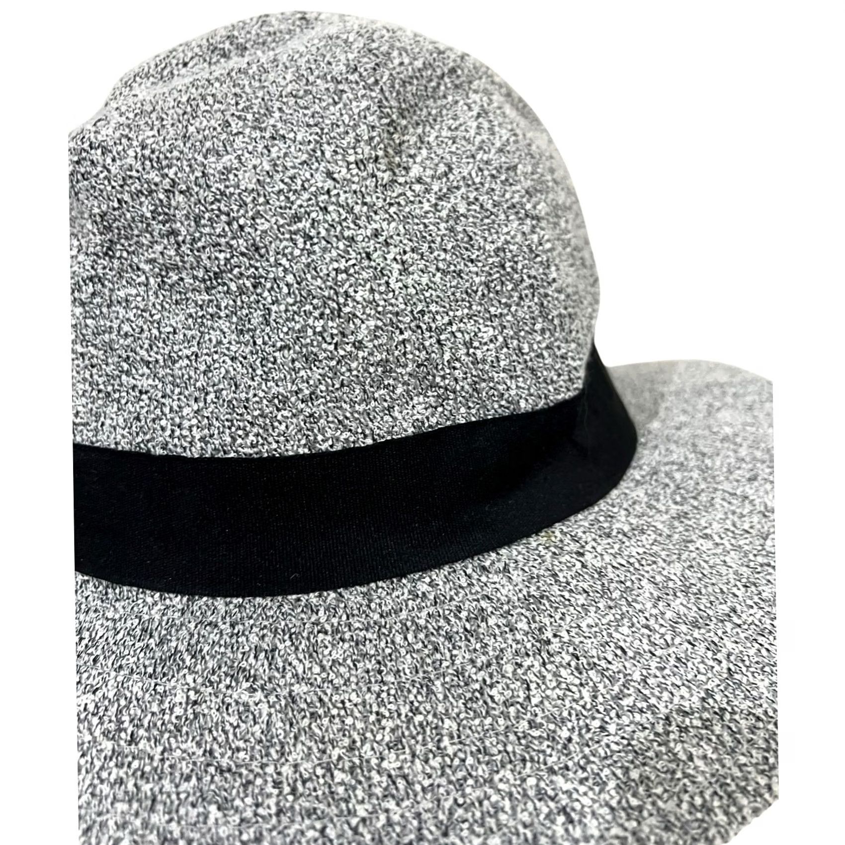Free People Free People Fedora Hat Grey with Black Band One Size Womens Lightweight Cotton Blend 21" Circumference Size ONE SIZE - 5 Thumbnail