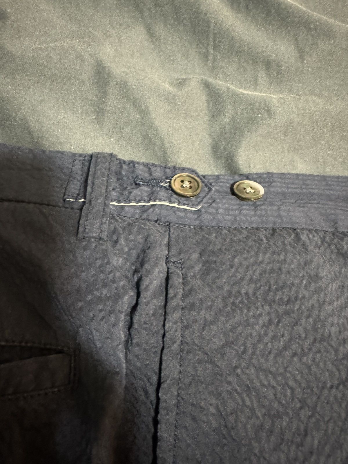 Beams Plus Beans Plus Blue/Navy Seersucker Pants (22S-BP240) Size US 31 - 6 Thumbnail