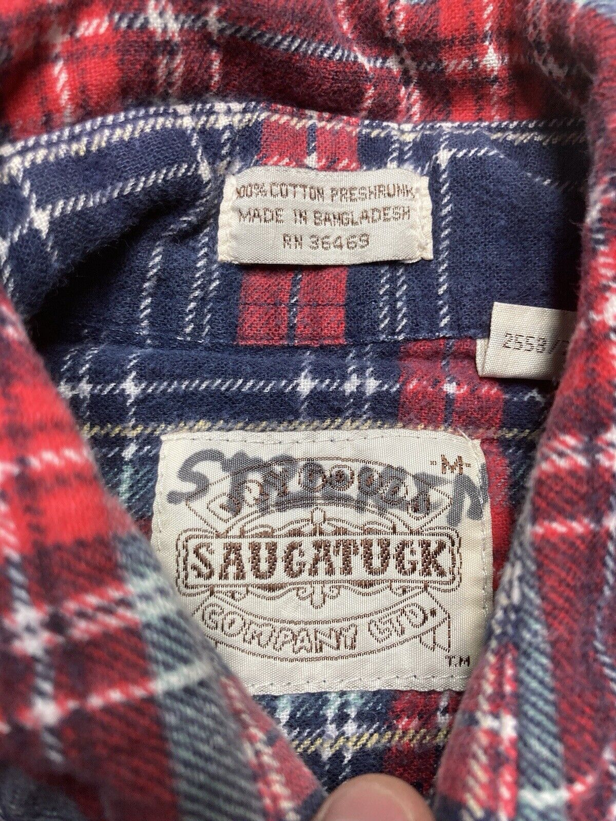 Vintage VTG 90s brushed cotton flannel shirt plaid check medium Size US M / EU 48-50 / 2 - 4 Thumbnail