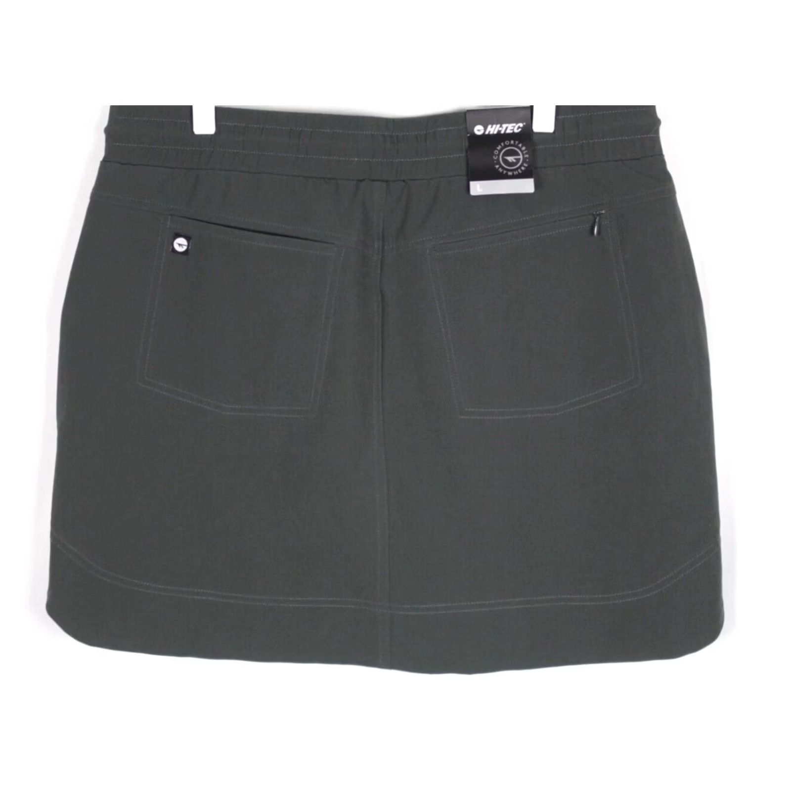 Vintage Hi-Tec Women's Skort Large Rescue Adventure Stretch Drawstring Gray Magnet Size ONE SIZE - 2 Thumbnail