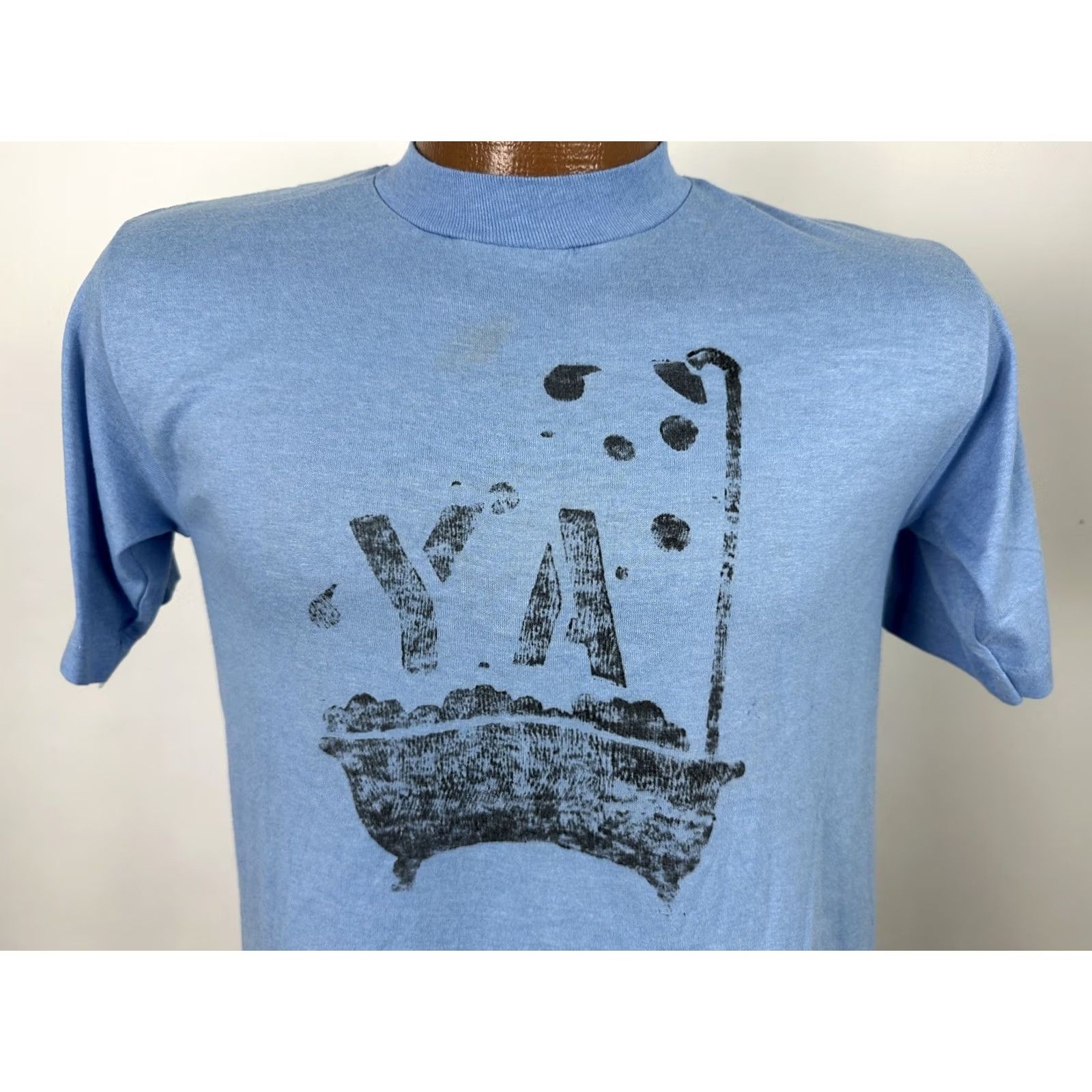 Soffe VINTAGE 80s Graphic T-Shirt Adult M Blue USA Shower Novelty Grunge Sports Size US M / EU 48-50 / 2 - 2 Thumbnail