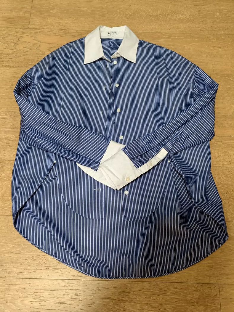 Loewe LOEWE Classic white and blue striped shirt Size S / US 4 / IT 40 - 1 Thumbnail