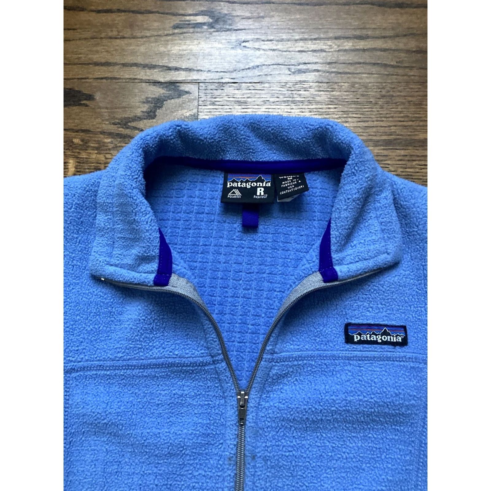 Patagonia VINTAGE Patagonia Regulator Fleece Jacket Womens Medium Light Blue Full Zip USA Reglular? Size M / US 6-8 / IT 42-44 - 4 Thumbnail
