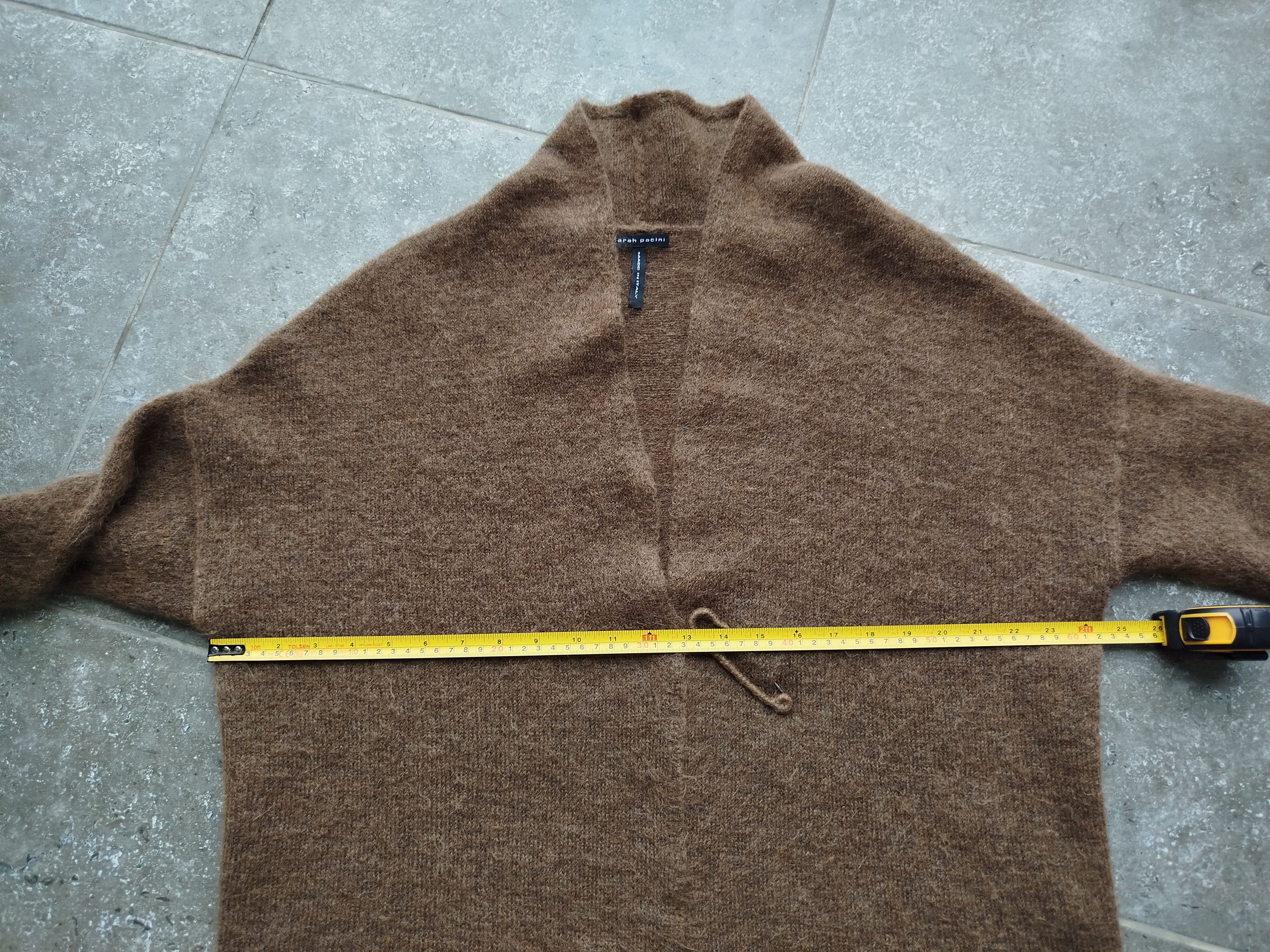 Sarah Pacini Cardigan Coat Wrap Pin Oversized Mohair Blend One Size Size ONE SIZE - 10 Thumbnail